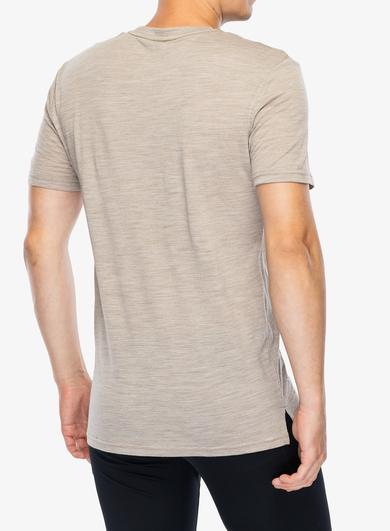 Tricou lana merinos Super.natural Mountain Trail Tee - v.kha mel/chieve/wht stone mel