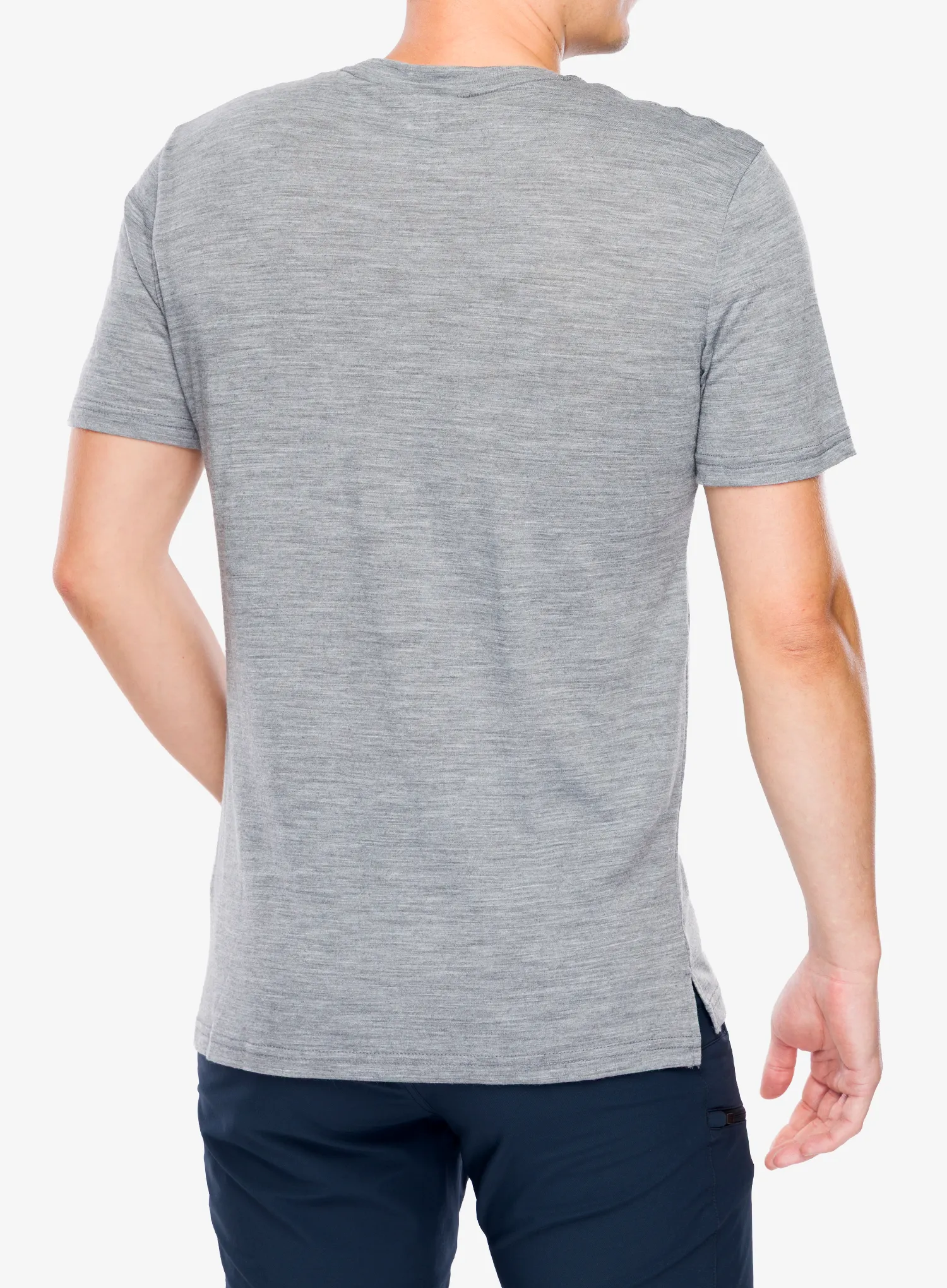 Tricou lana merinos Super.natural Sn Sailor Tee - cash.grey mel/jet blk/h.r.red