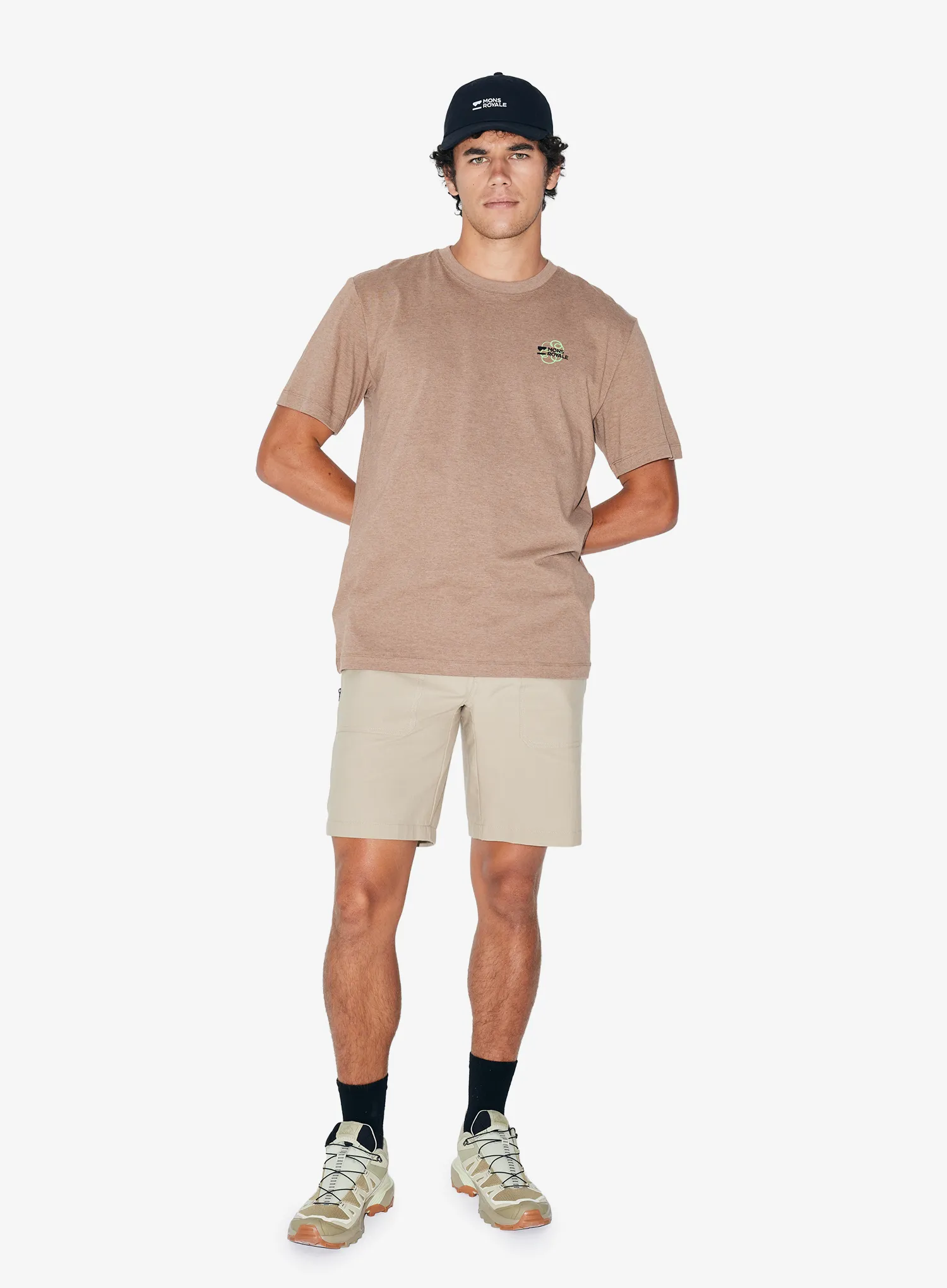 Tricou Mons Royale Yonder Merino Organic Cotton T-Shirt - mocha
