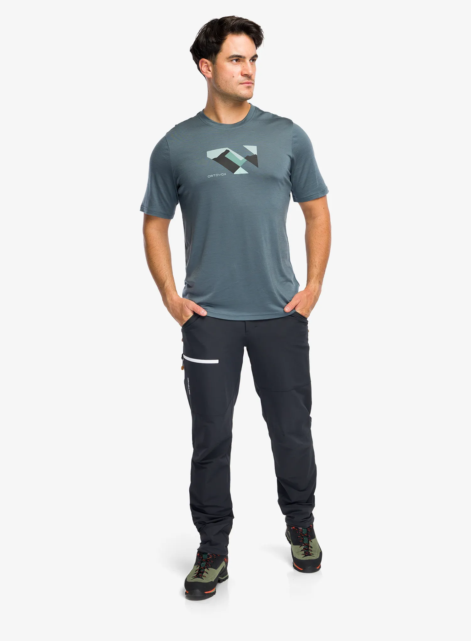 Tricou Ortovox 140 Cool Landscape Ts - dark arctic grey