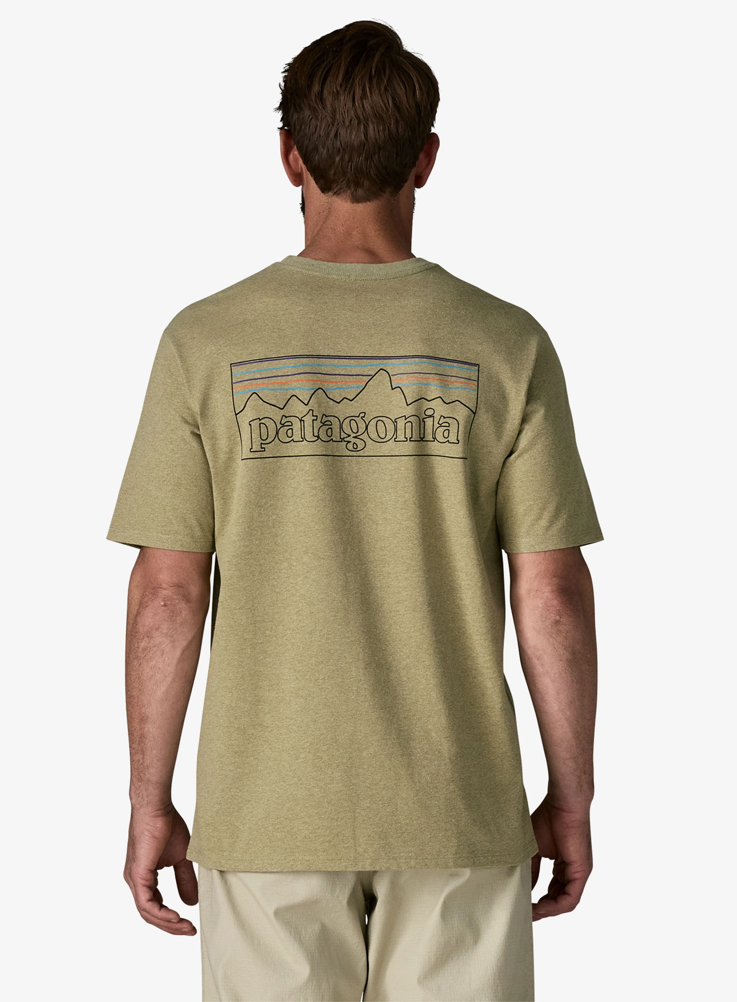 Tricou Patagonia P-6 Logo Responsibili-Tee - outline/gumtree green