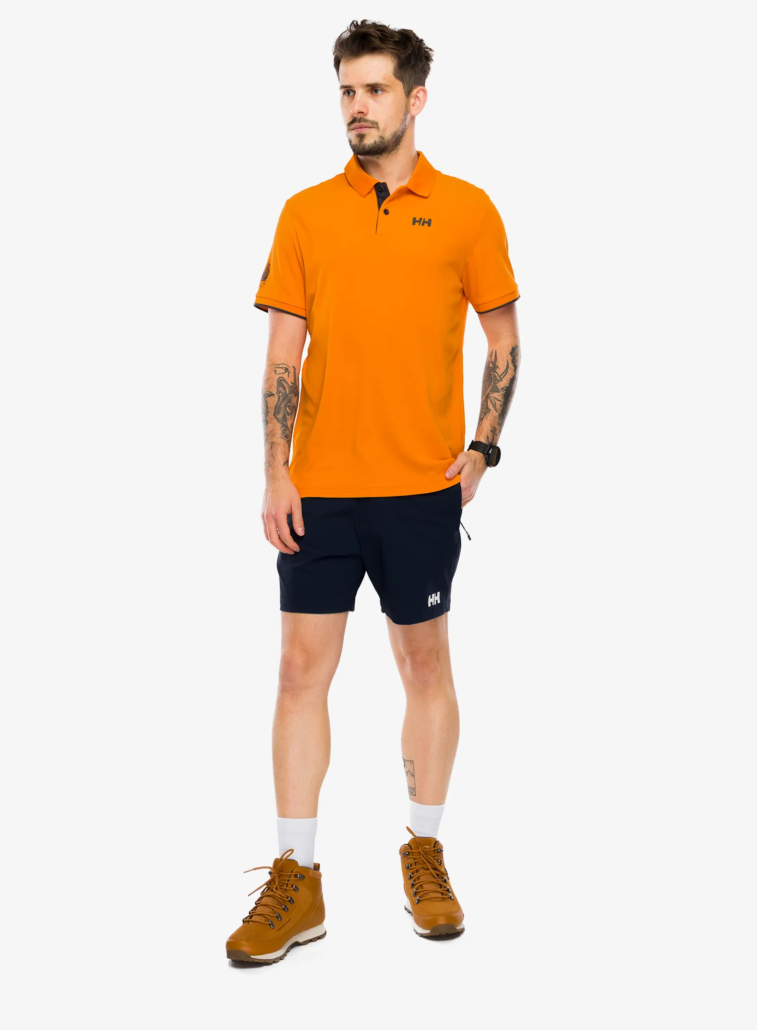 Tricou polo Helly Hansen Ocean Polo 2.0 - ignite orange