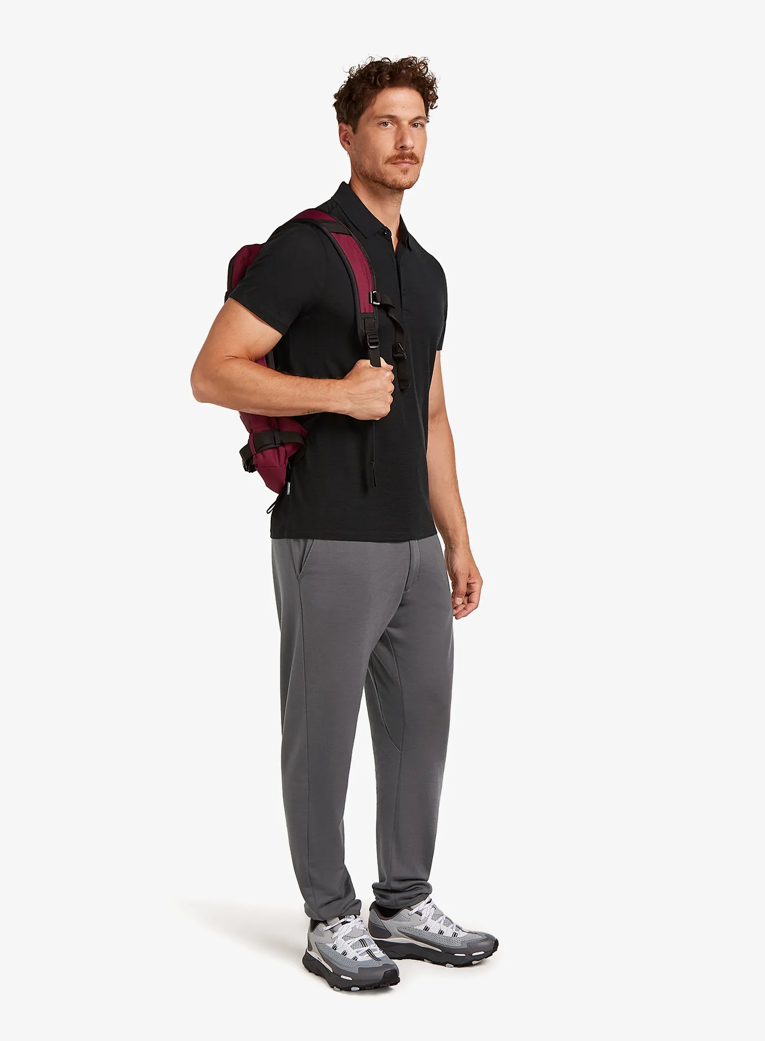 Tricou polo Icebreaker Merino 150 Tech Lite III SS Polo - black