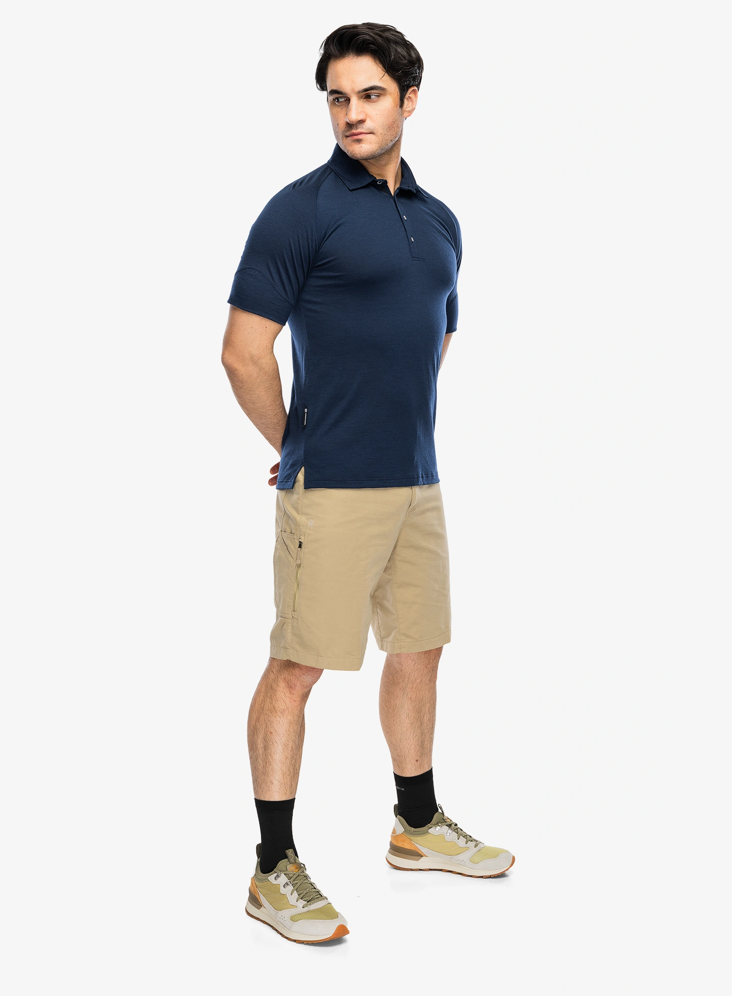 Tricou polo Sensor Merino Active Polo Tee SS - deep blue