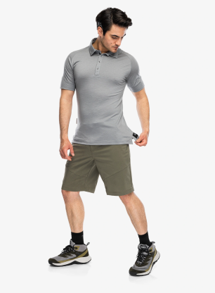 Tricou polo Sensor Merino Active Polo Tee SS - gray