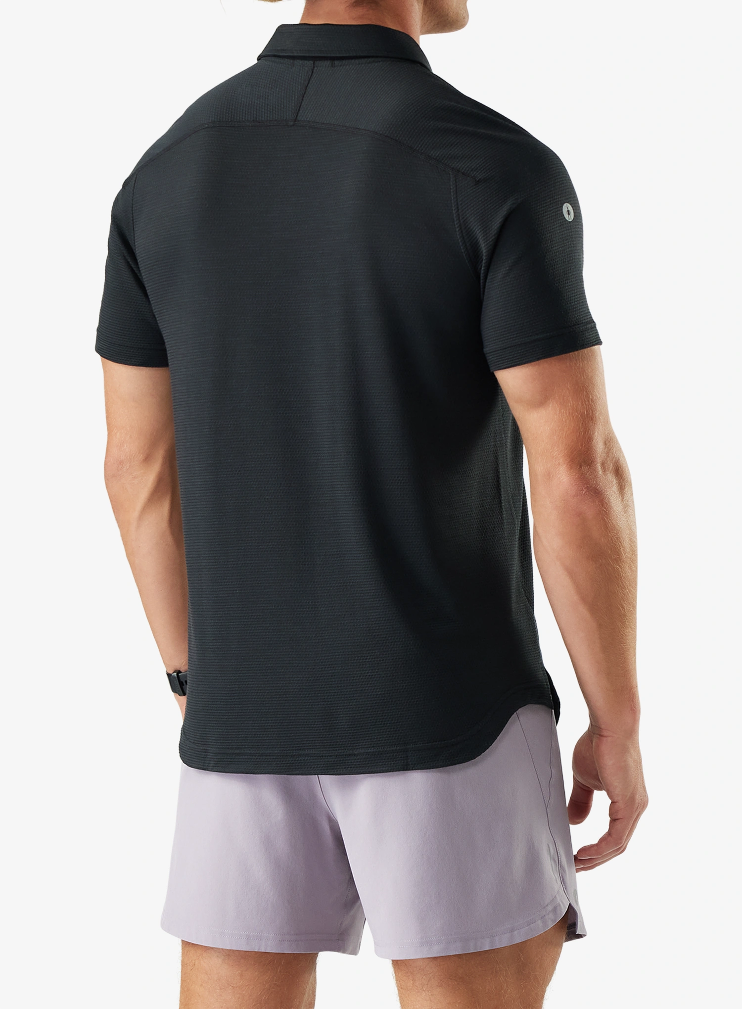 Tricou polo Smartwool Active Mesh Polo - black
