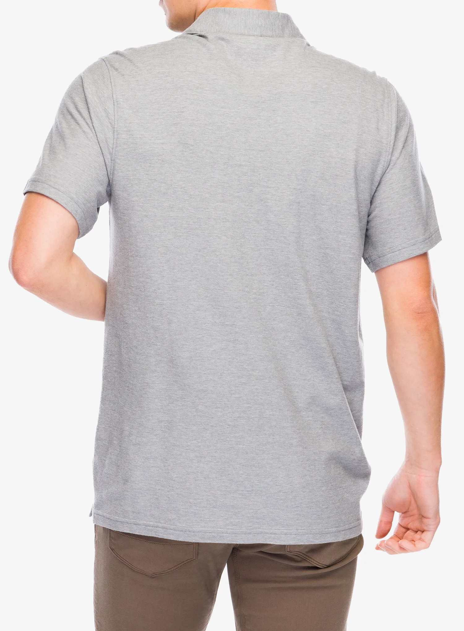 Tricou polo Smartwool Short Sleeve Polo - light gray heather