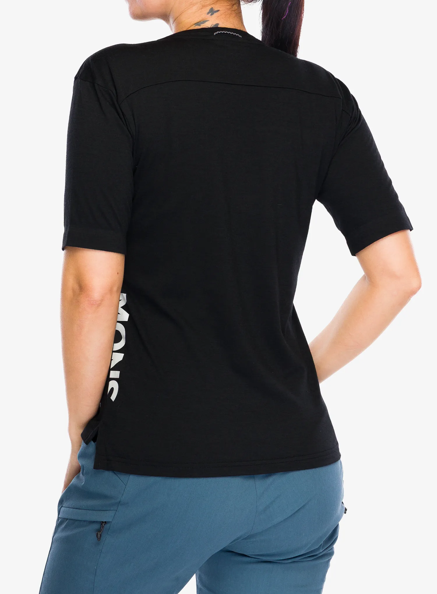 Tricou ciclism femei Mons Royale Diversion Merino Bike Jersey Short Sleeve - black/black