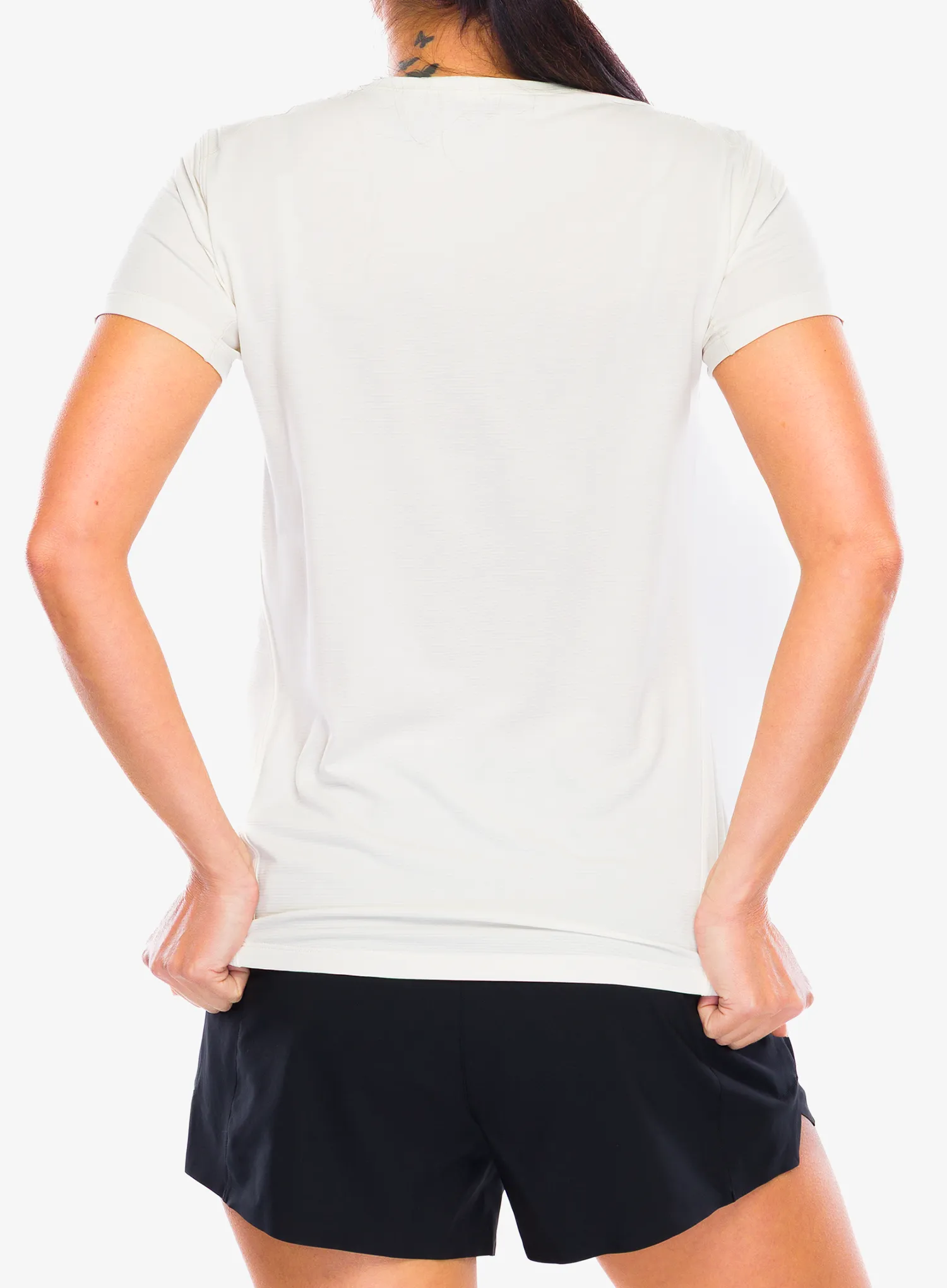 Tricou uscare rapida femei Arcteryx Taema Crew Neck SS - arctic silk heather