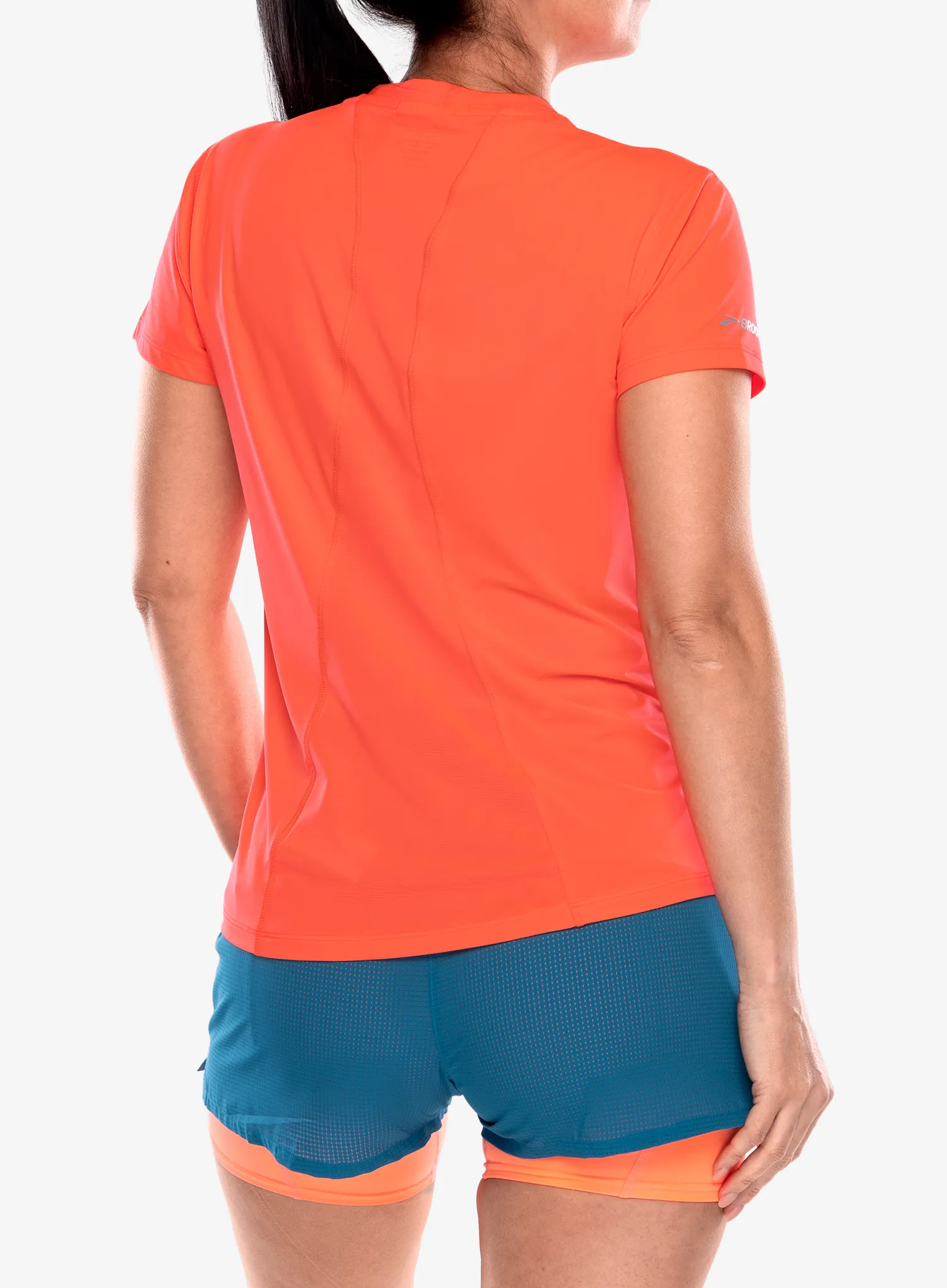 Tricou uscare rapida femei Brooks Sprint Free Short Sleeve 3.0 - neo cayenne