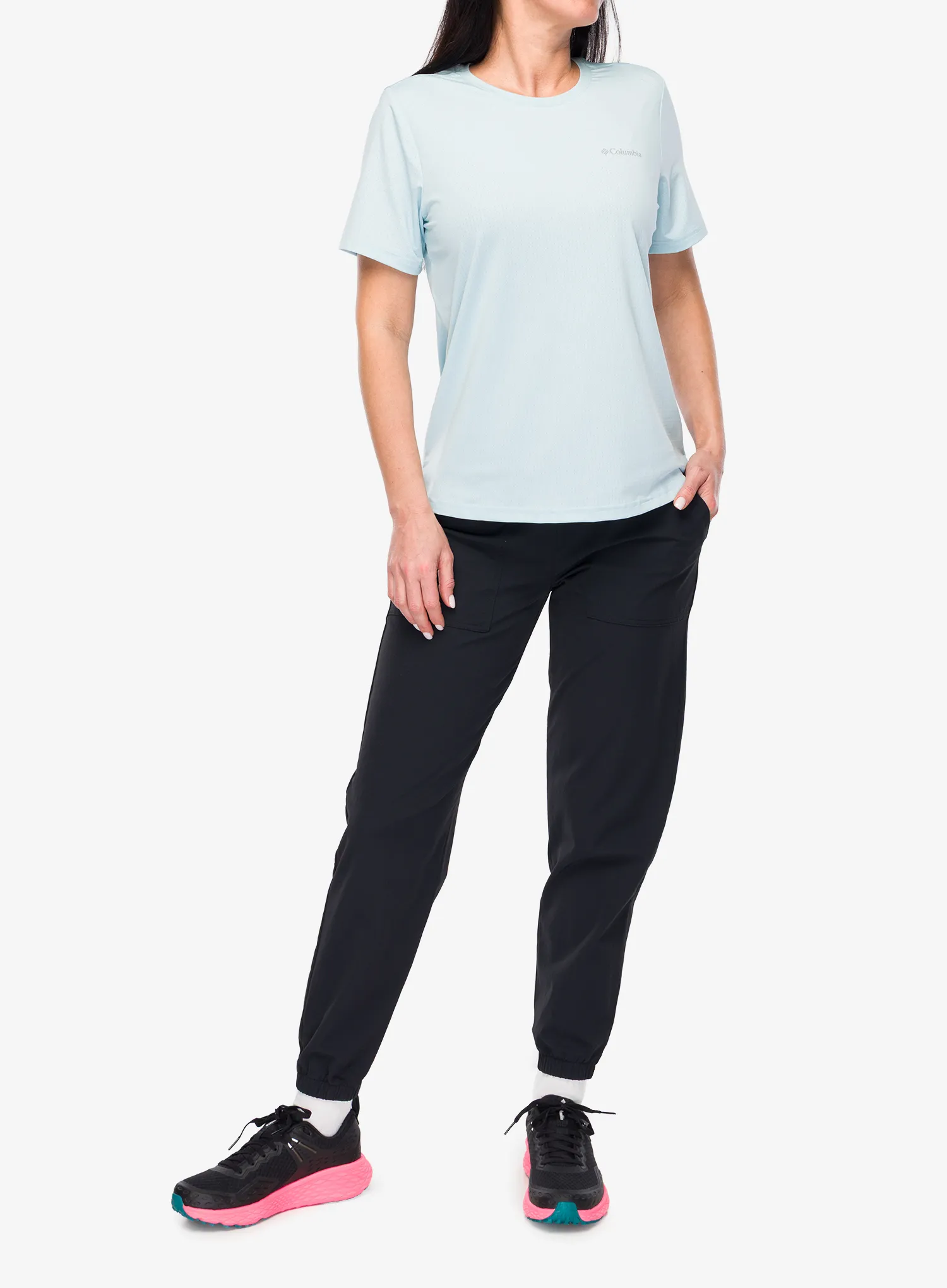 Tricou uscare rapida femei Columbia Wild Springs S/S - marine light