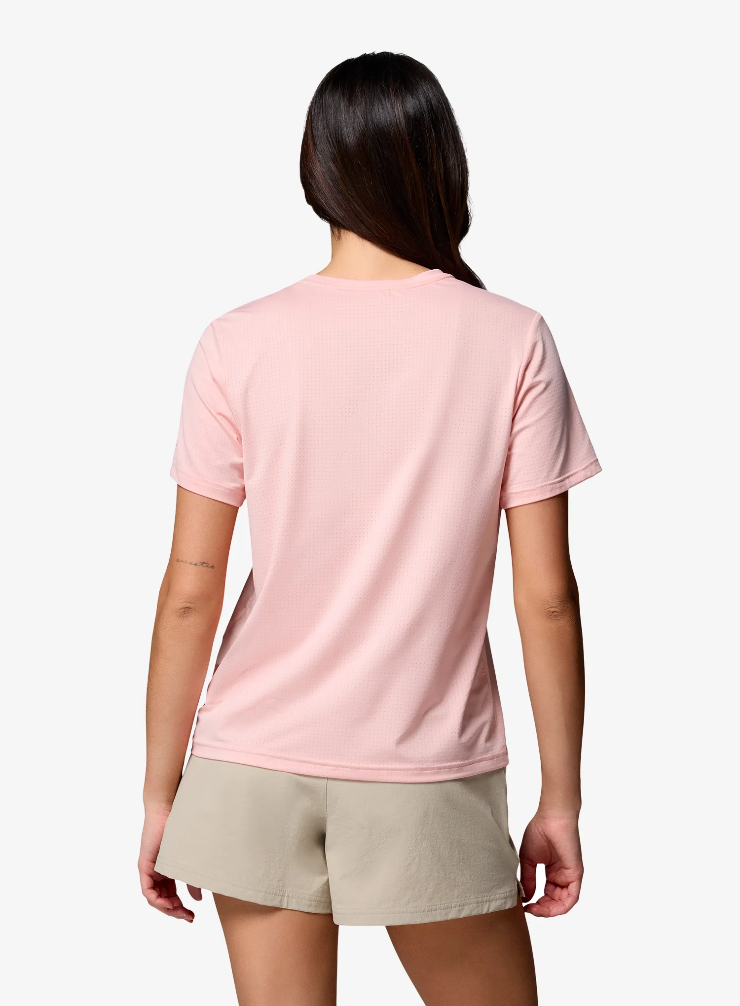 Tricou uscare rapida femei Columbia Wild Springs S/S - pink sand