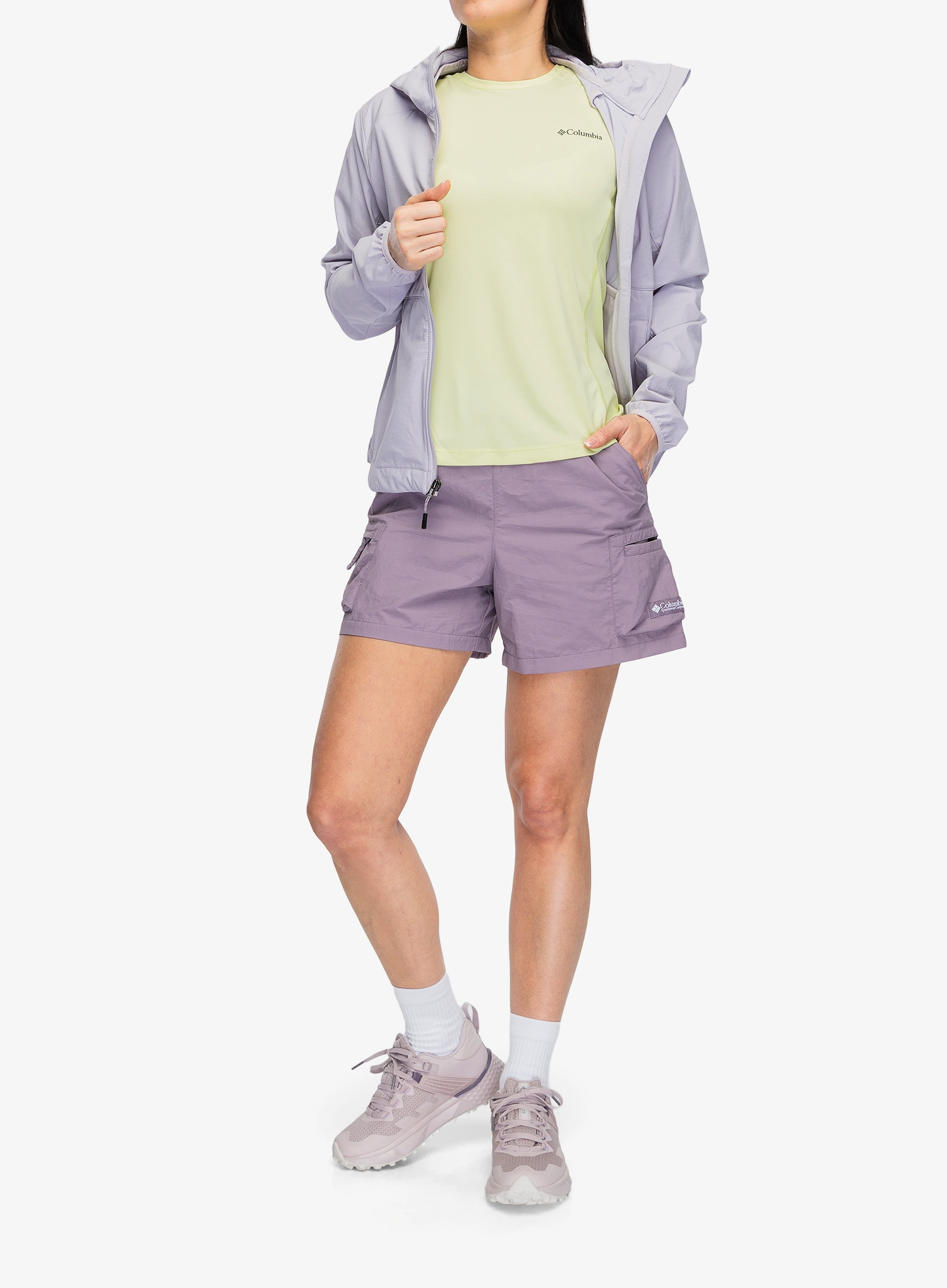 Tricou uscare rapida femei Columbia Zero Rules Light S/S Crew - citron haze