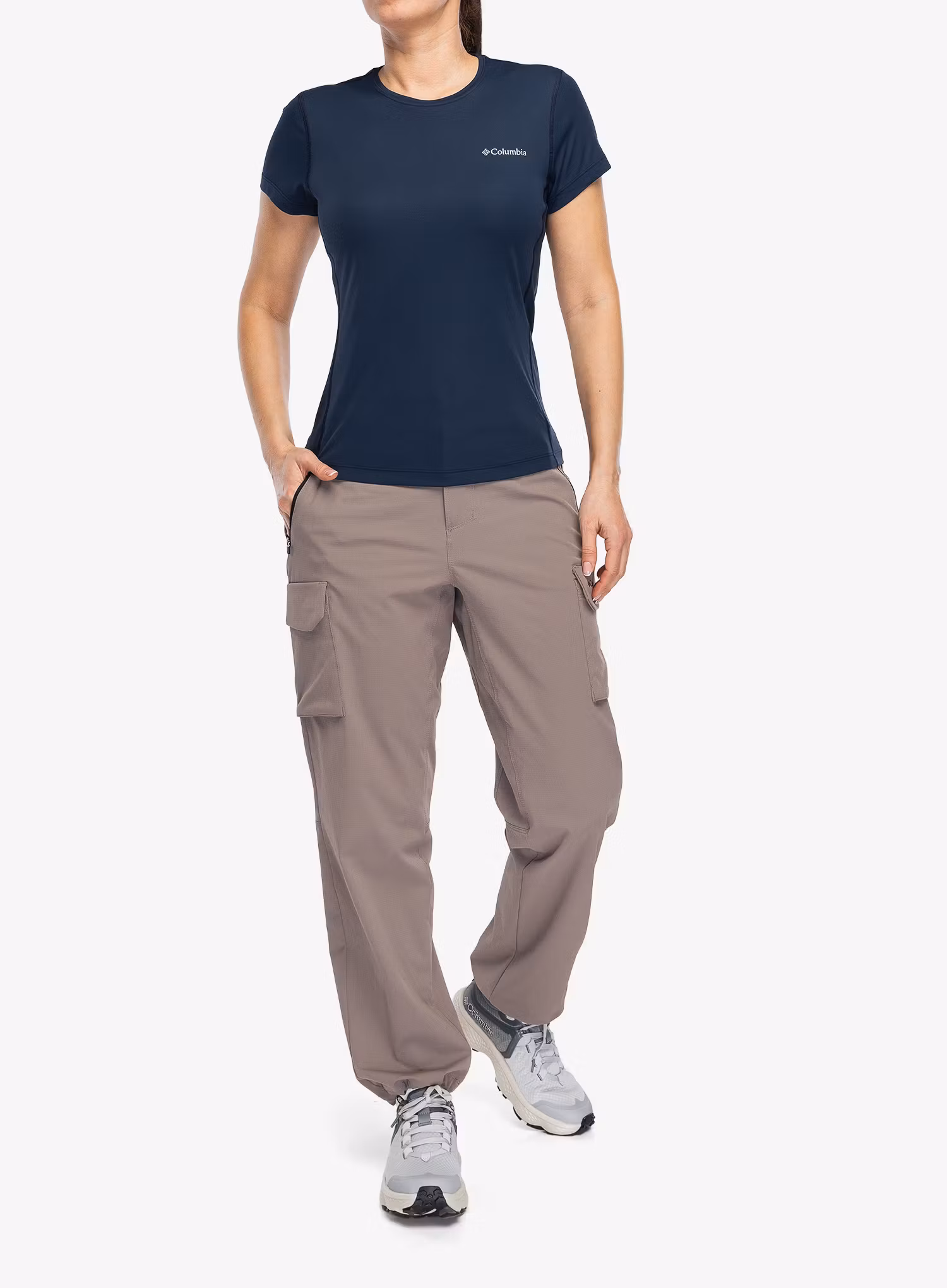 Tricou uscare rapida femei Columbia Zero Rules Light S/S Crew - collegiate navy