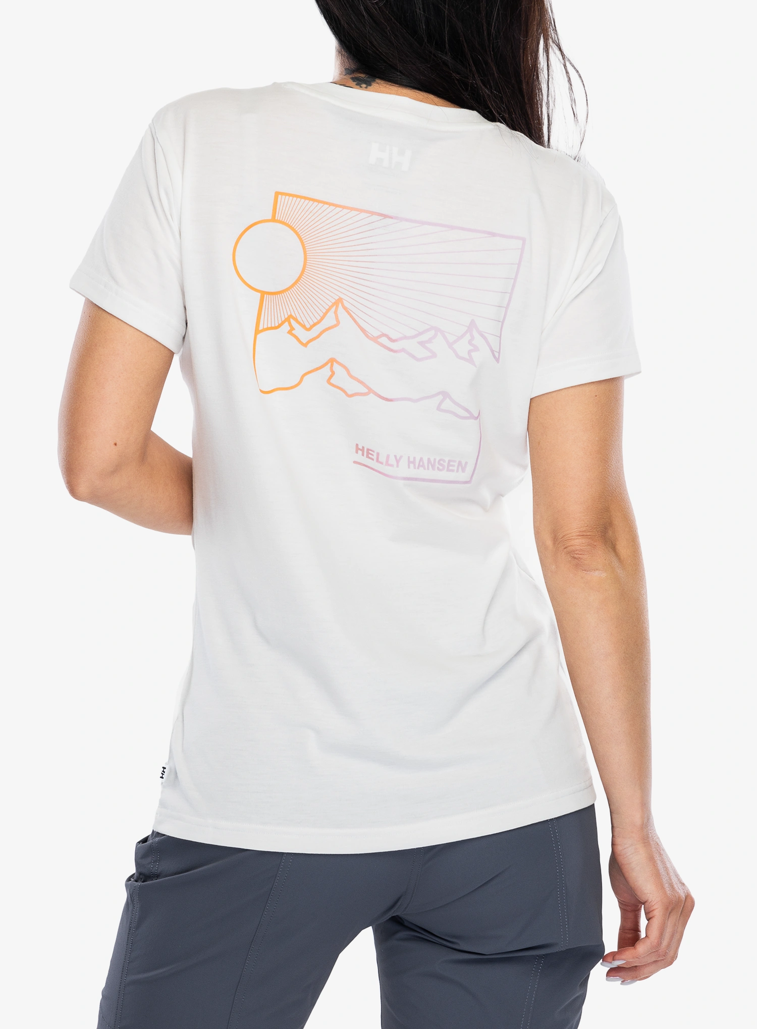 Tricou uscare rapida femei Helly Hansen Skog Recycled Graphic Tee - white