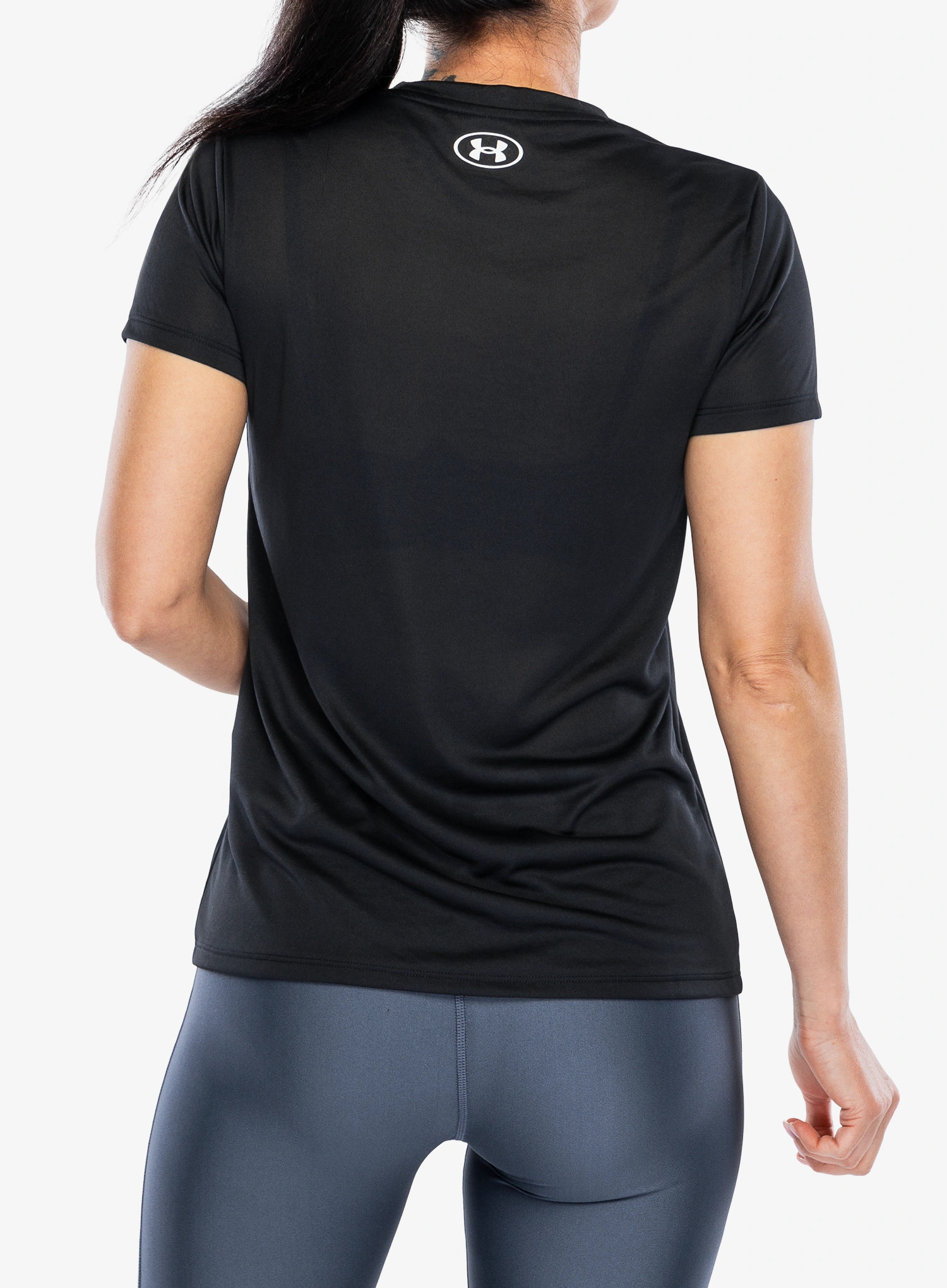Tricou uscare rapida femei Under Armour Tech SSC - Solid - black/white