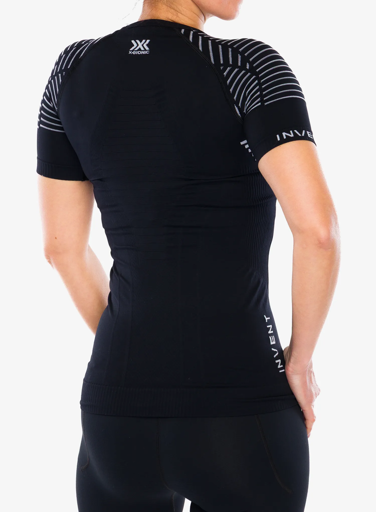 Tricou uscare rapida femei X-Bionic Invent 4.0 LT - opal black/white