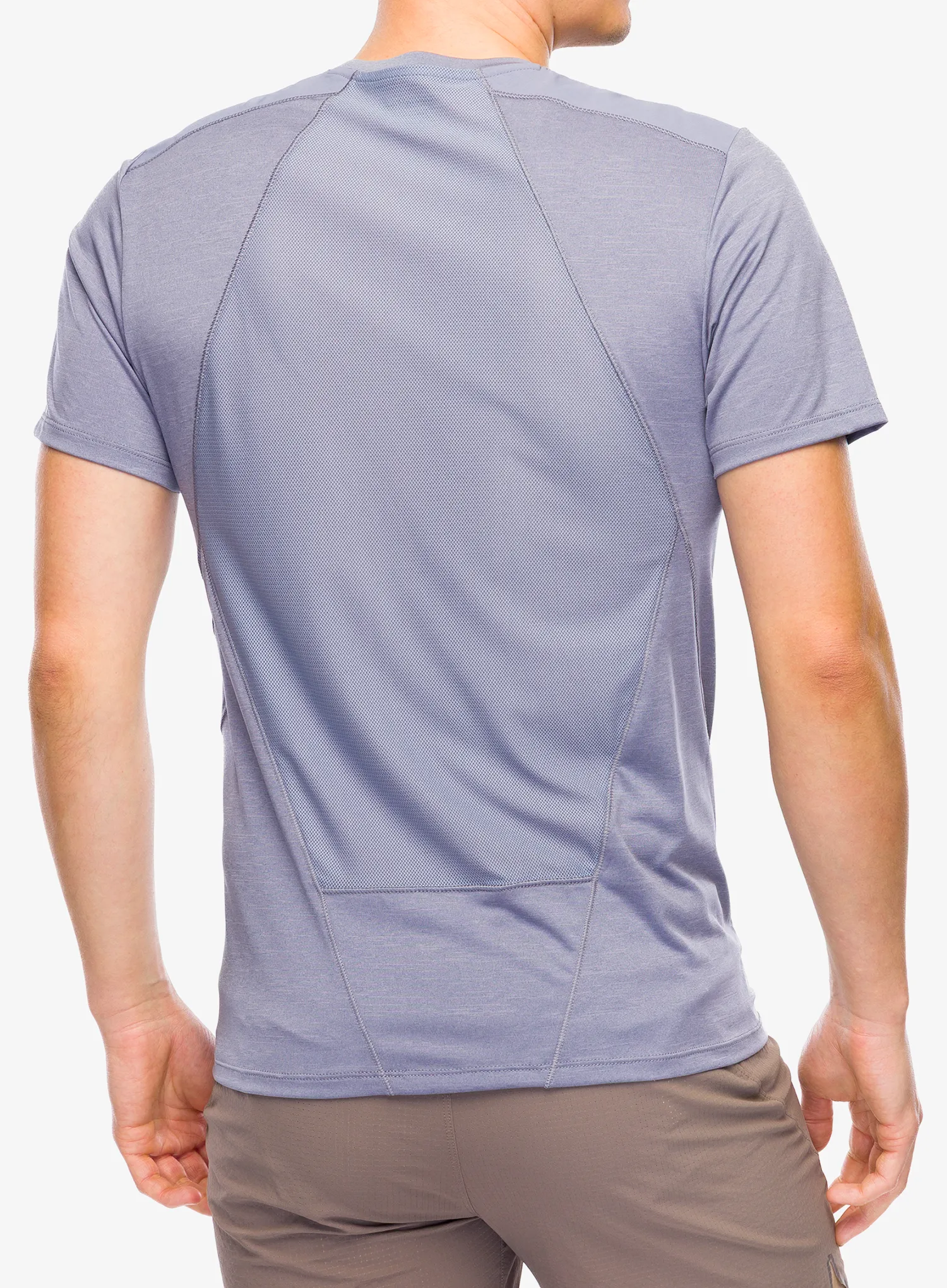 Tricou uscare rapida Salomon Outline S/S Tee - blue granite
