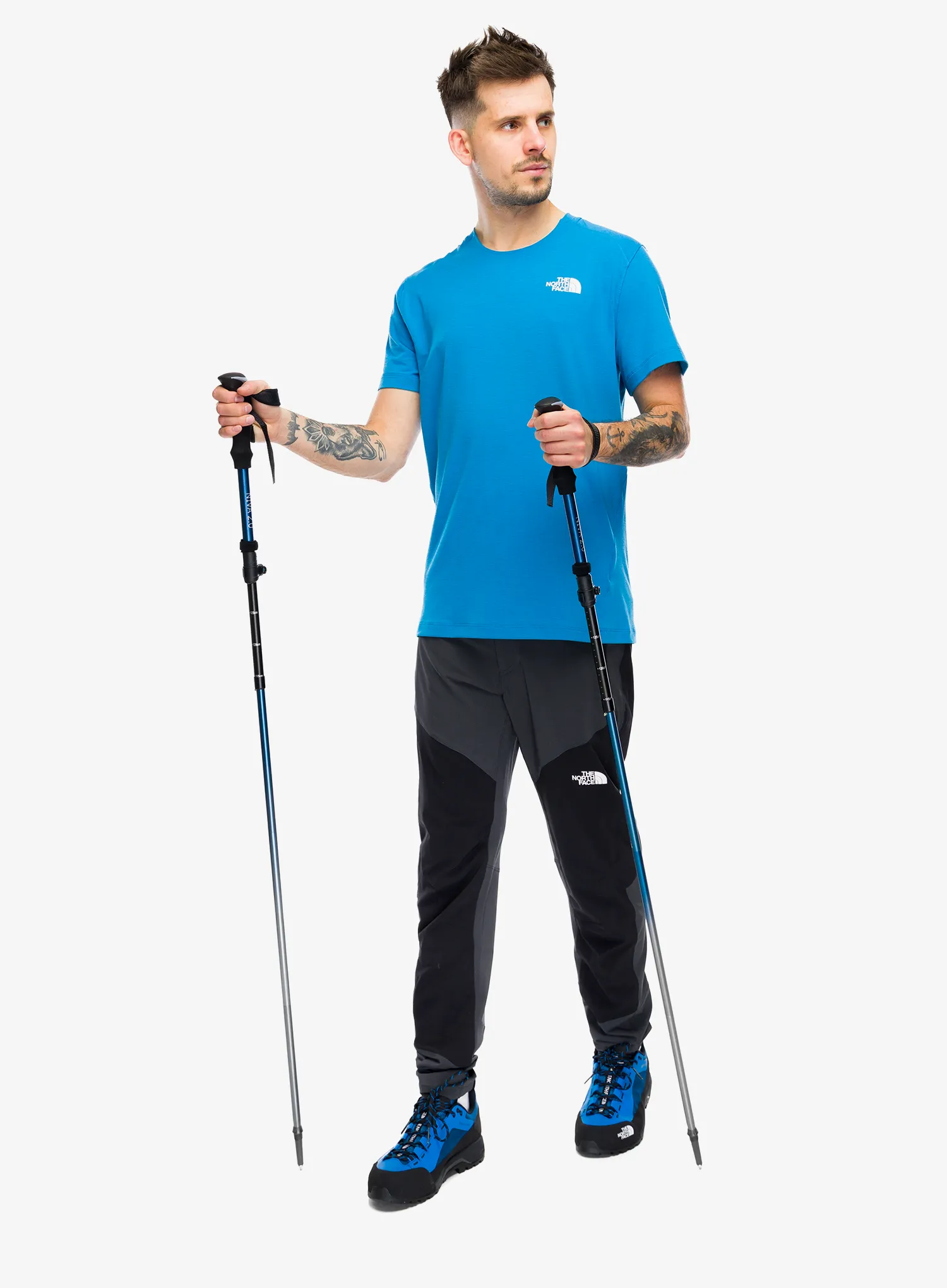 Tricou uscare rapida The North Face Lightning Alpine S/S Tee - skyline blue