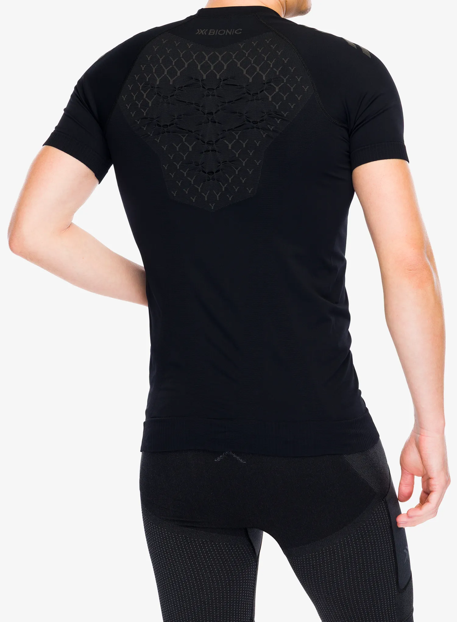 Tricou uscare rapida X-Bionic Twyce Run Shirt S/S - black/charcoal
