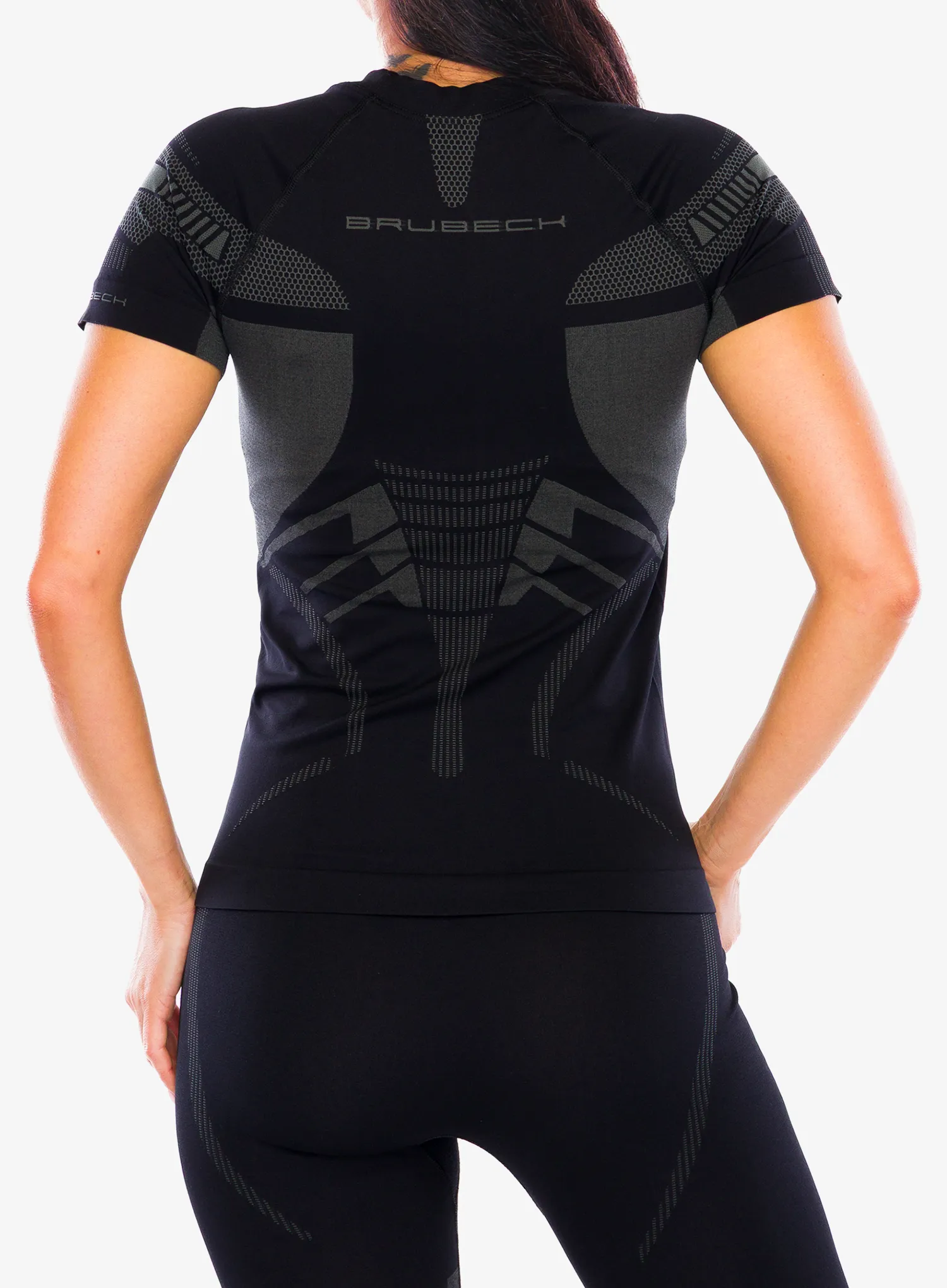 Tricou termic femei Brubeck Dry T-shirt - black/graphite