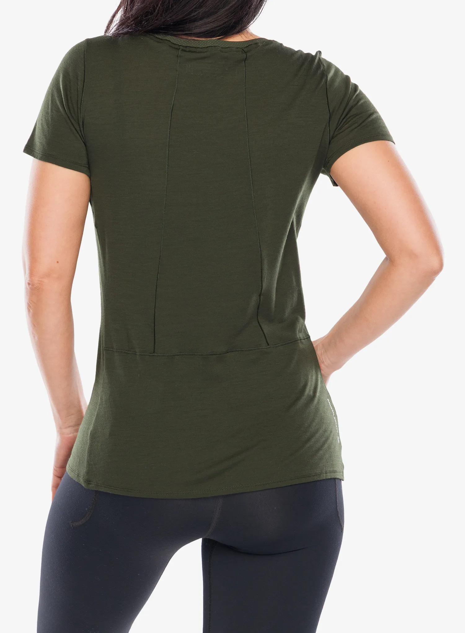 Tricou termic femei Salewa Agner Merino T-shirt - dark olive