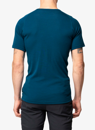 Tricou termic Devold Lauparen Merino 190 Base Tee - flood