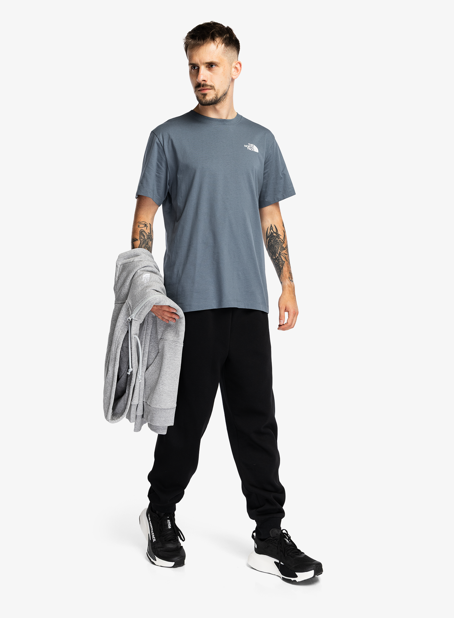 Tricou The North Face Evolution Box Nse Regular Short Sleeve - granite grey