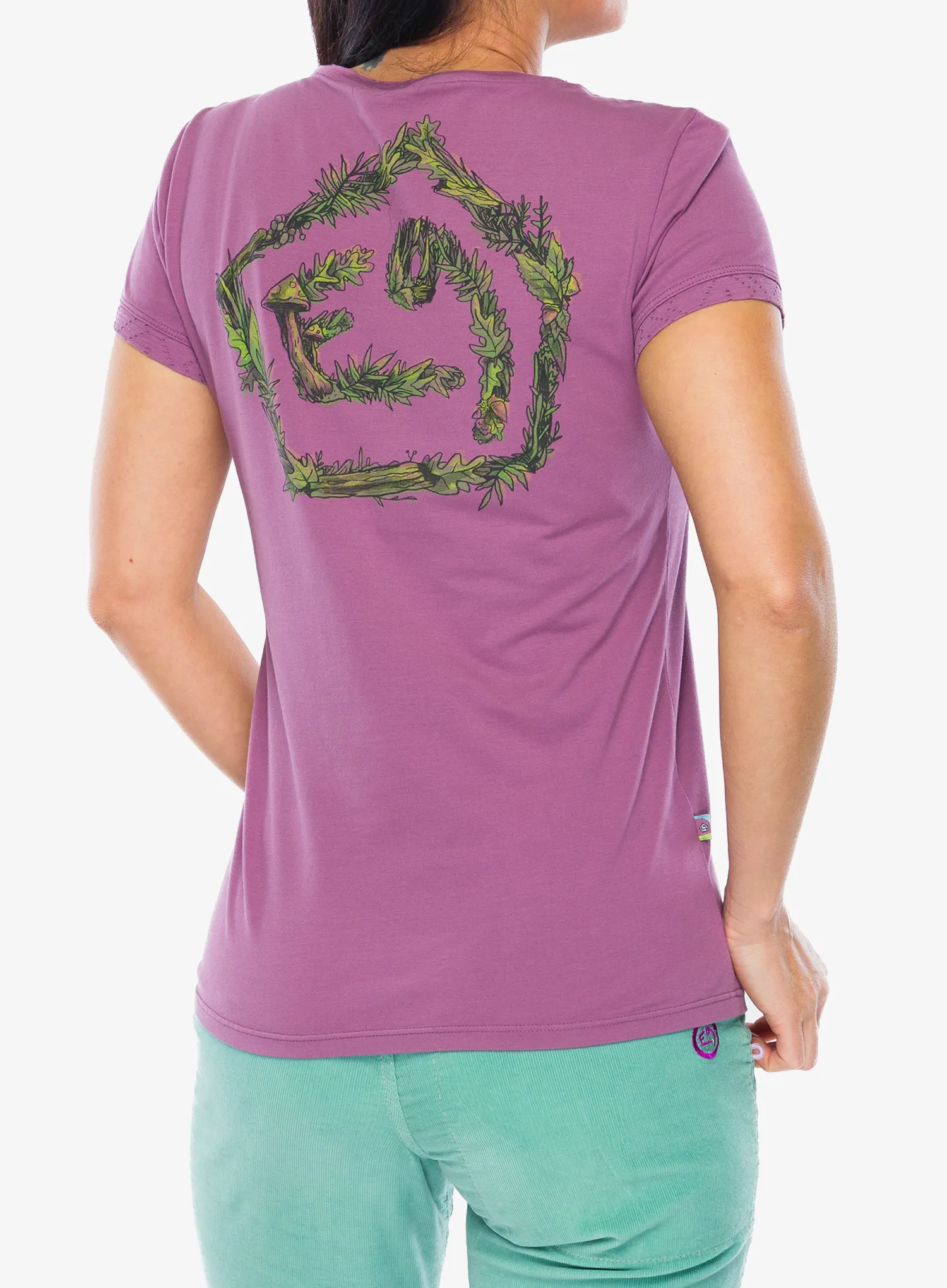 Tricou escaladă femei E9 Winty - tulip