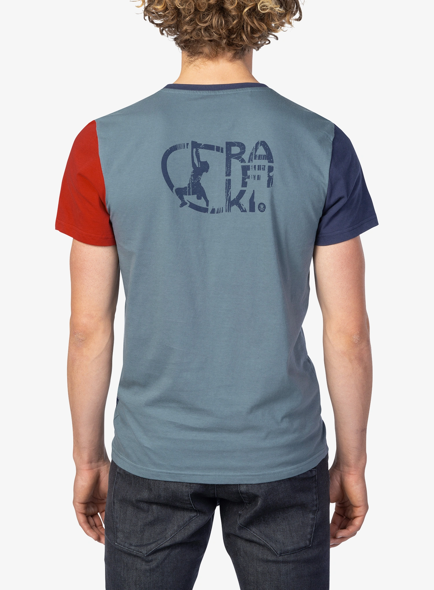 Tricou escaladă Rafiki Granite - stormy/chili/ink