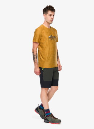 Tricou cu imprimeu CMP Toto T-Shirt Melange Stretch Jersey - curcuma