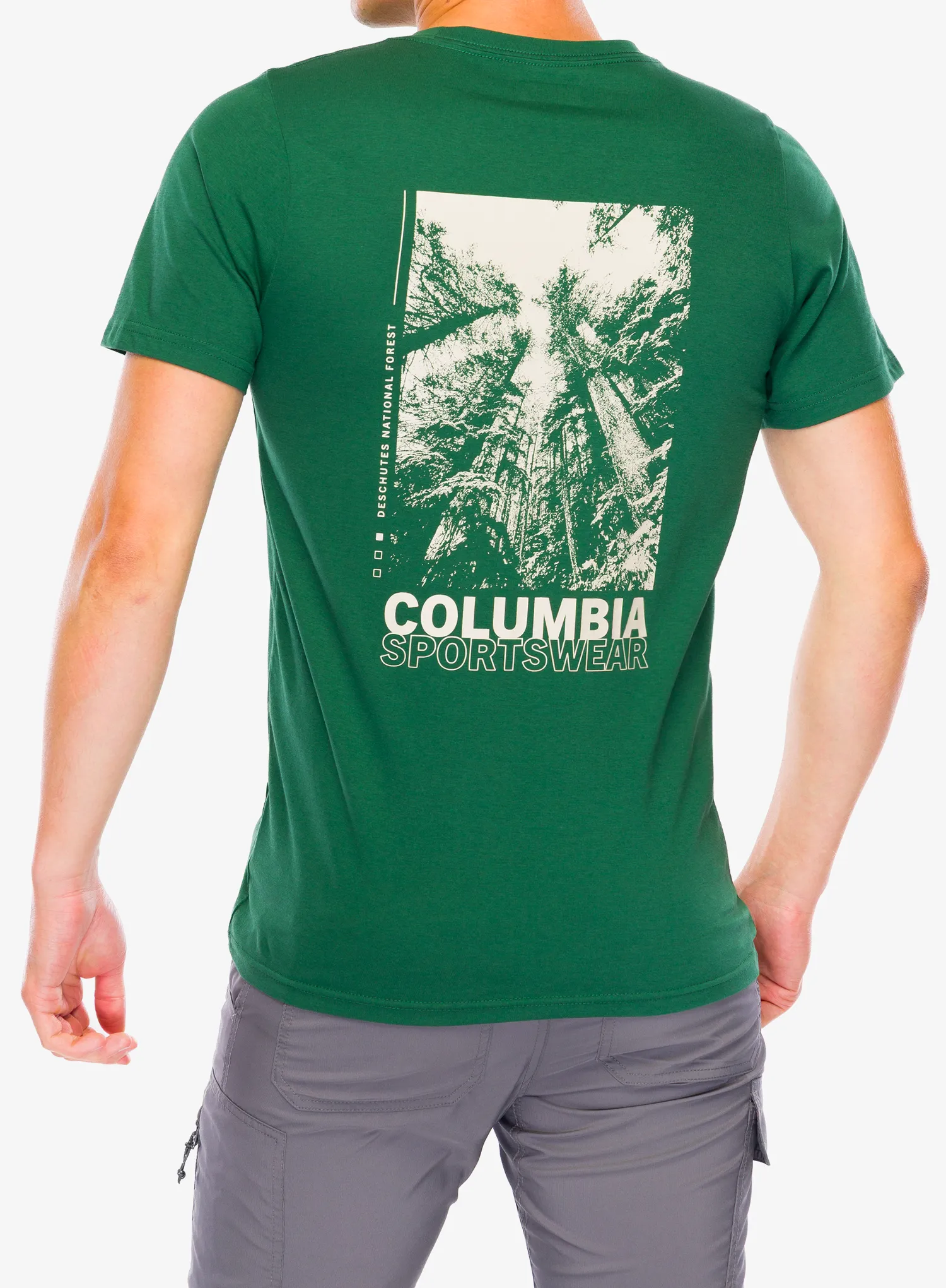 Tricou cu imprimeu Columbia Rapid Ridge Back Graphic Tee II - rain forest/amazing heights