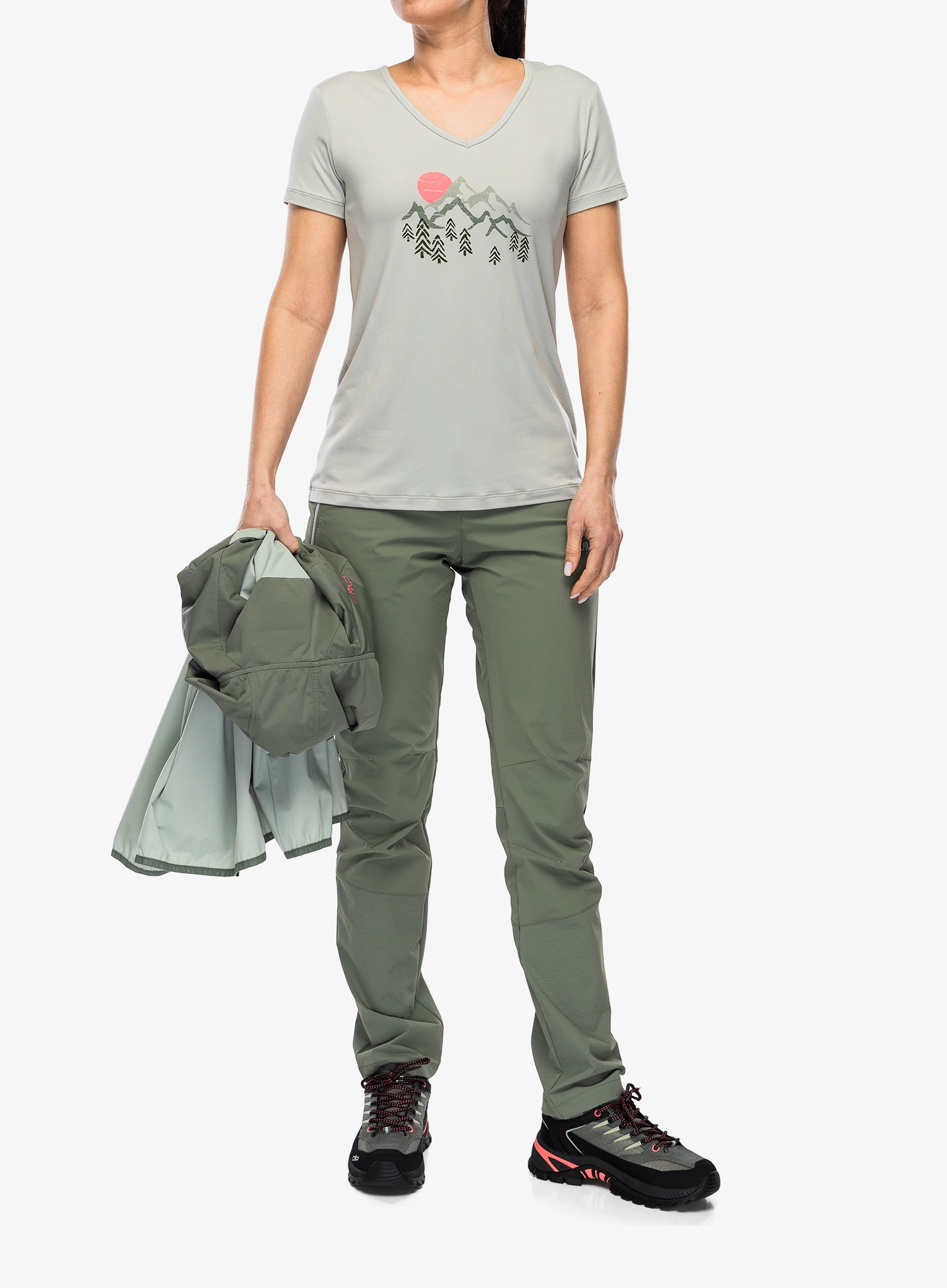Tricou cu imprimeu femei CMP Missy T-Shirt - pistacchio
