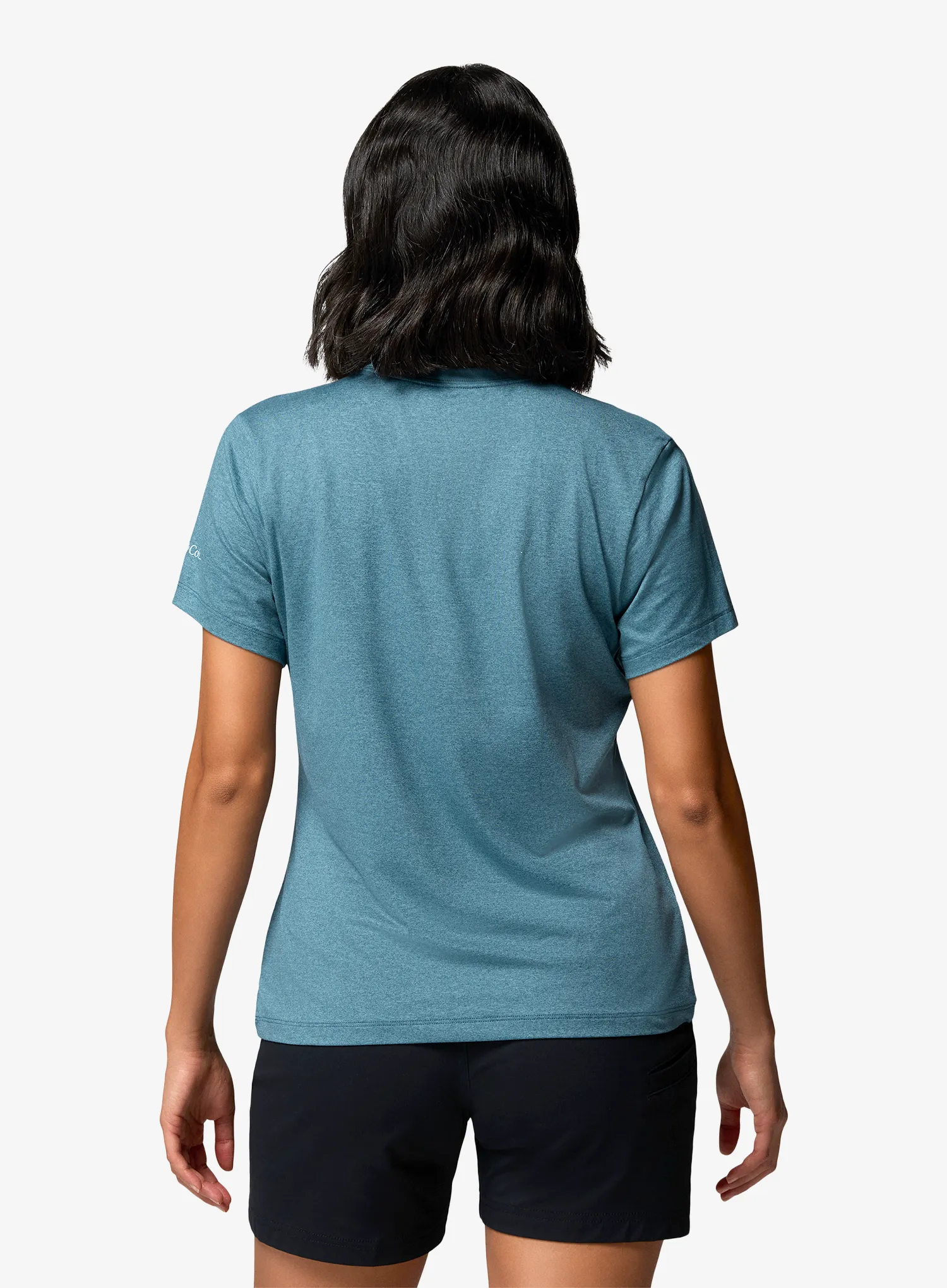 Tricou cu imprimeu femei Columbia Parsons Point S/S Graphic Tee - everblue heather/gem focused