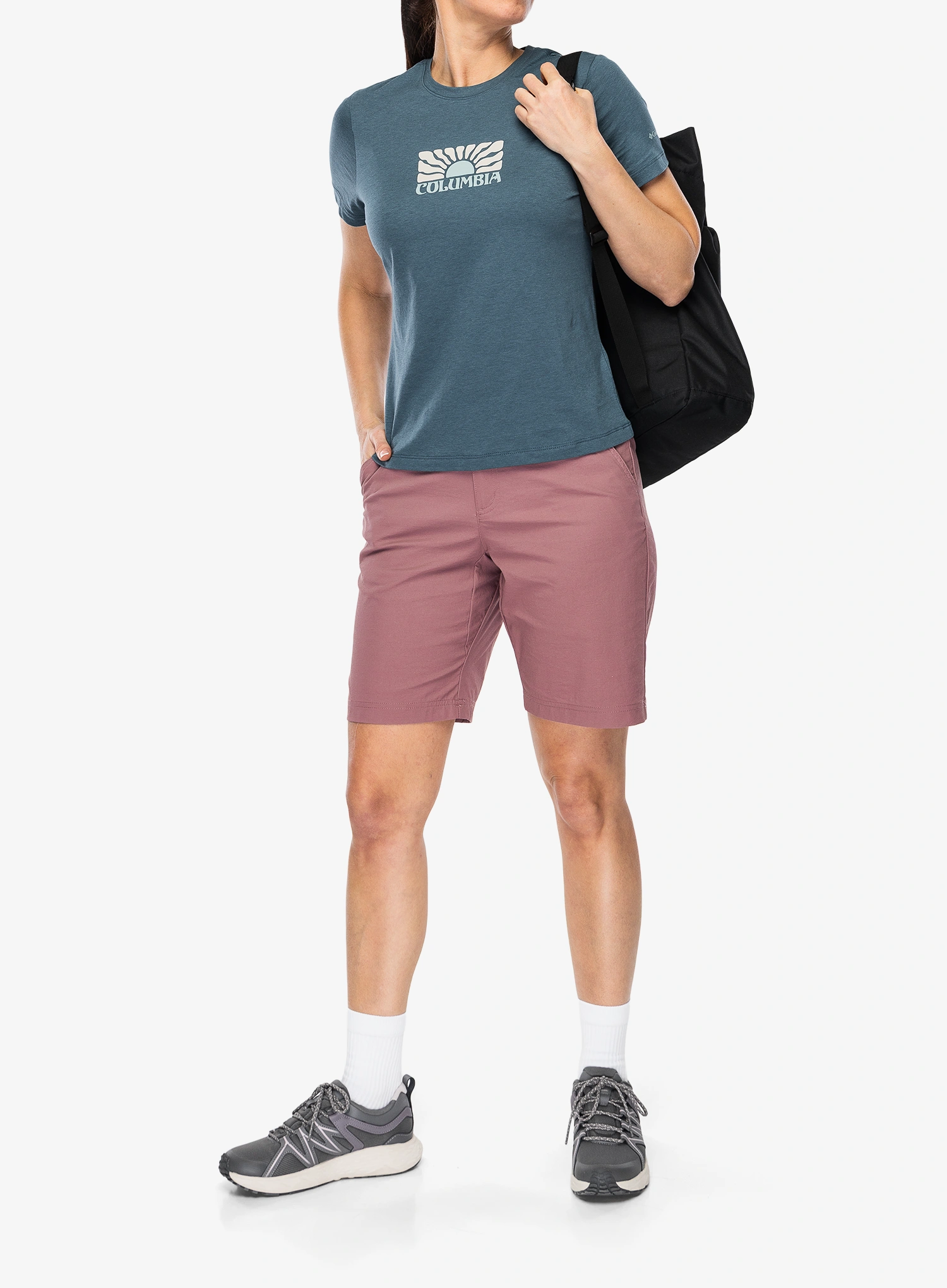 Tricou cu imprimeu femei Columbia Ruby Springs Graphic Fitted S/S - everblue/brandrise