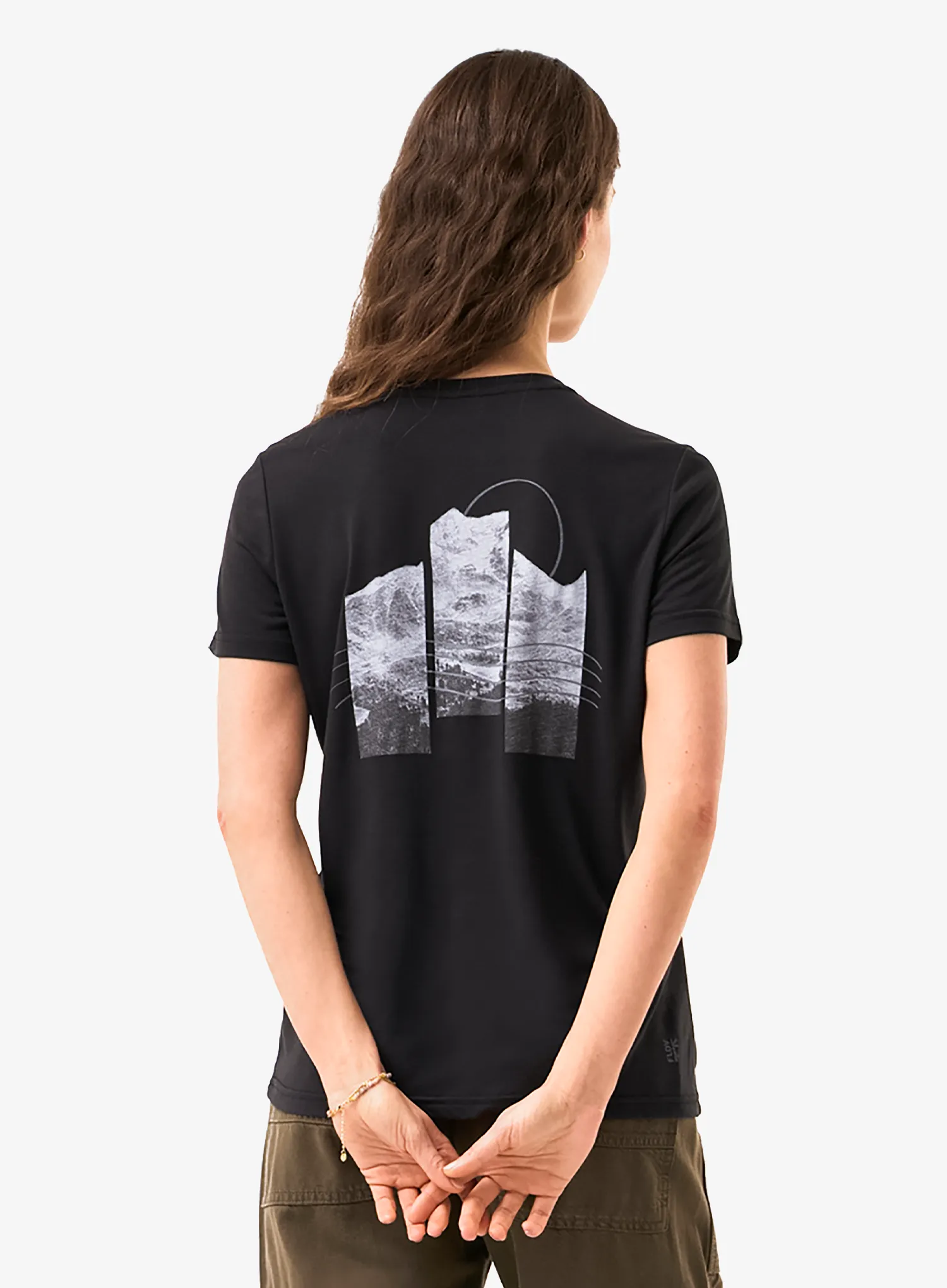 Tricou cu imprimeu femei Flov Manresa - black/light grey