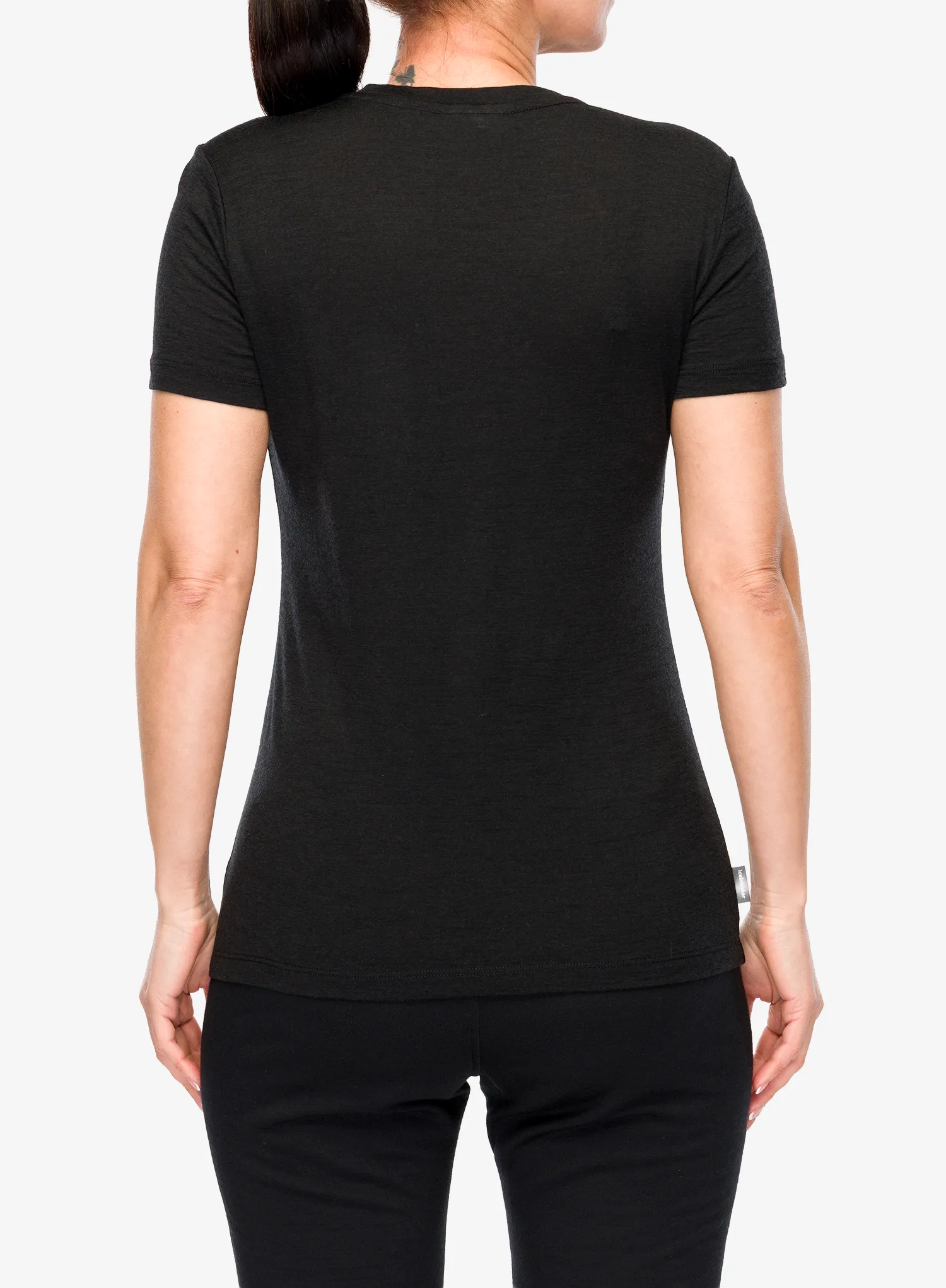 Tricou cu imprimeu femei Icebreaker Merino 150 Tech Lite III SS Tee Hike Path - black