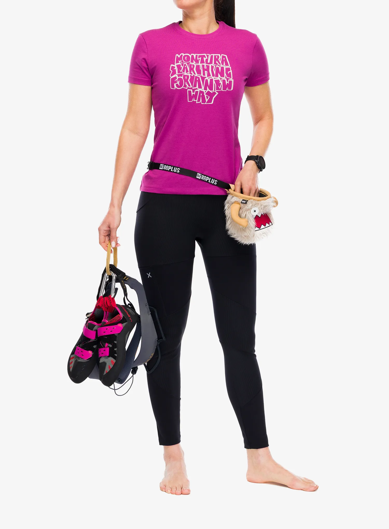 Tricou cu imprimeu femei Montura Knots T-Shirt - baton rouge