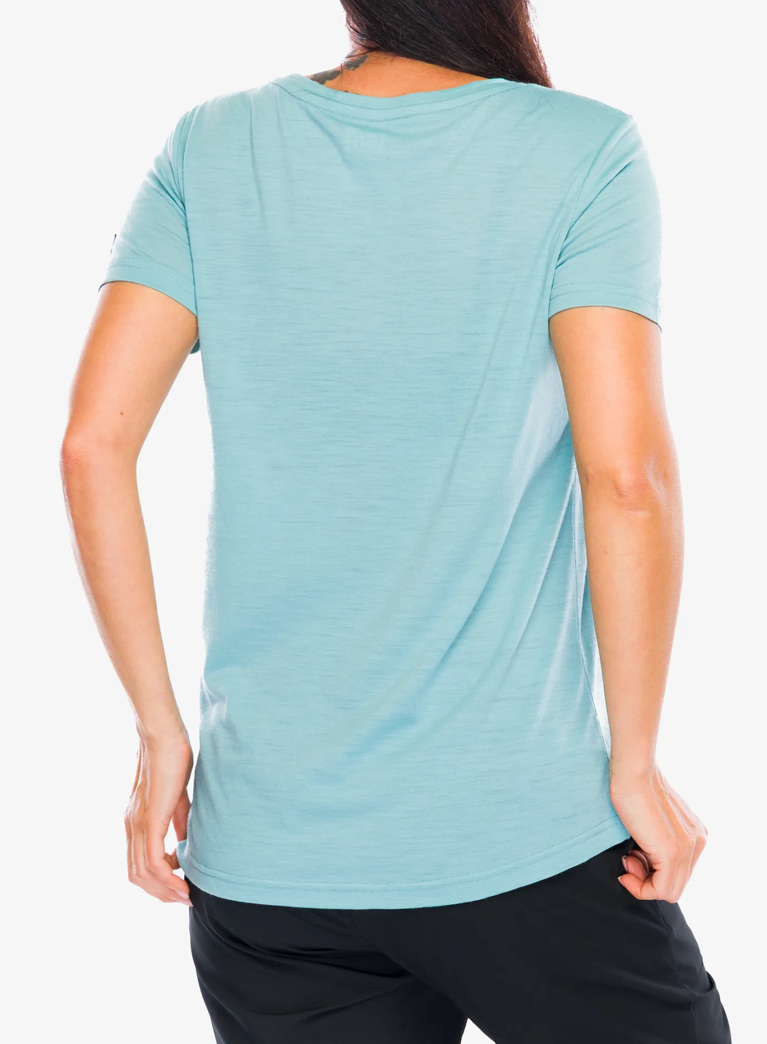 Tricou cu imprimeu femei Super.natural Tri Tee - cameo blue/blueberry