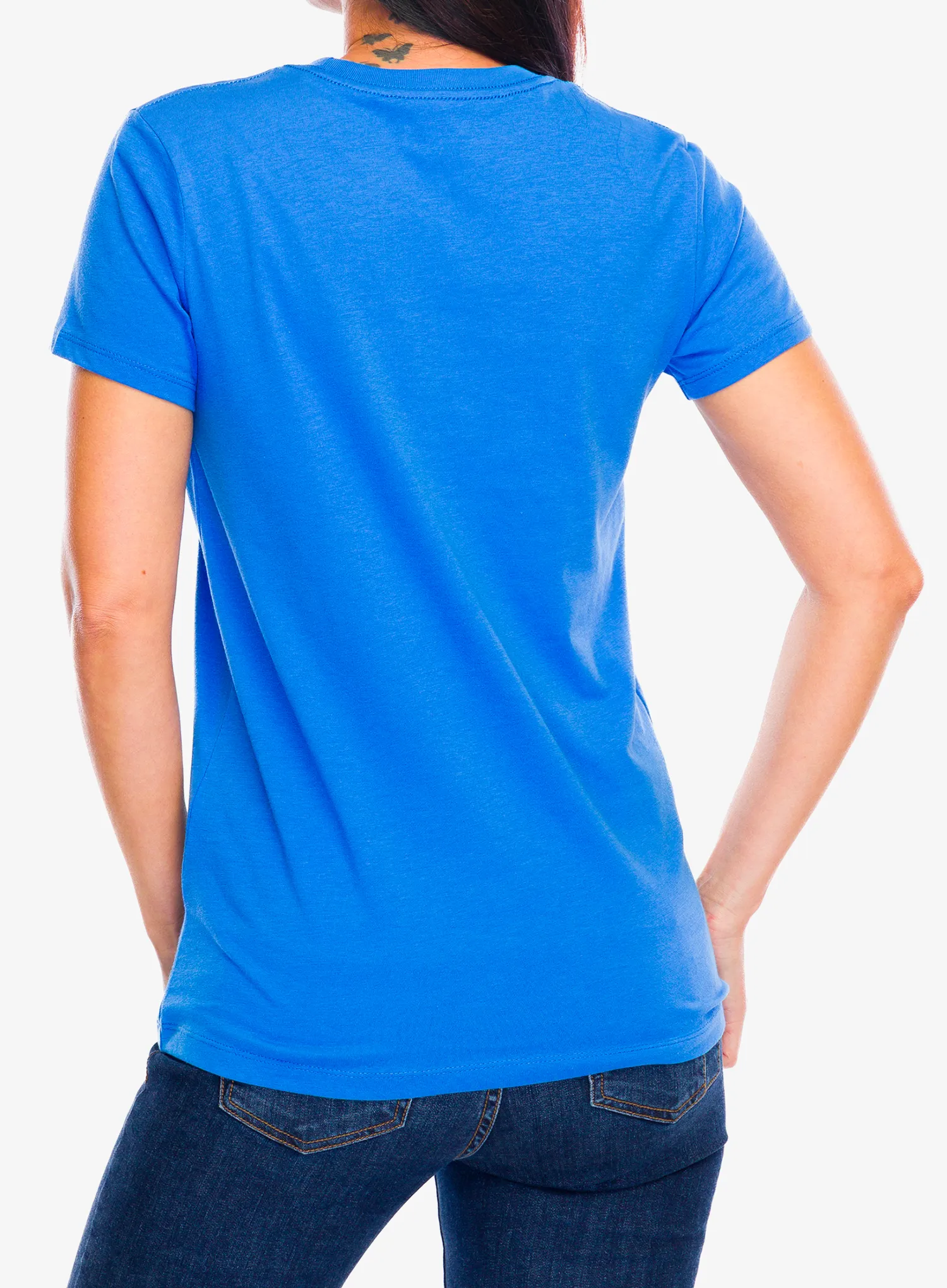 Tricou cu imprimeu femei Under Armour Logo S/S - blue atlantis/white