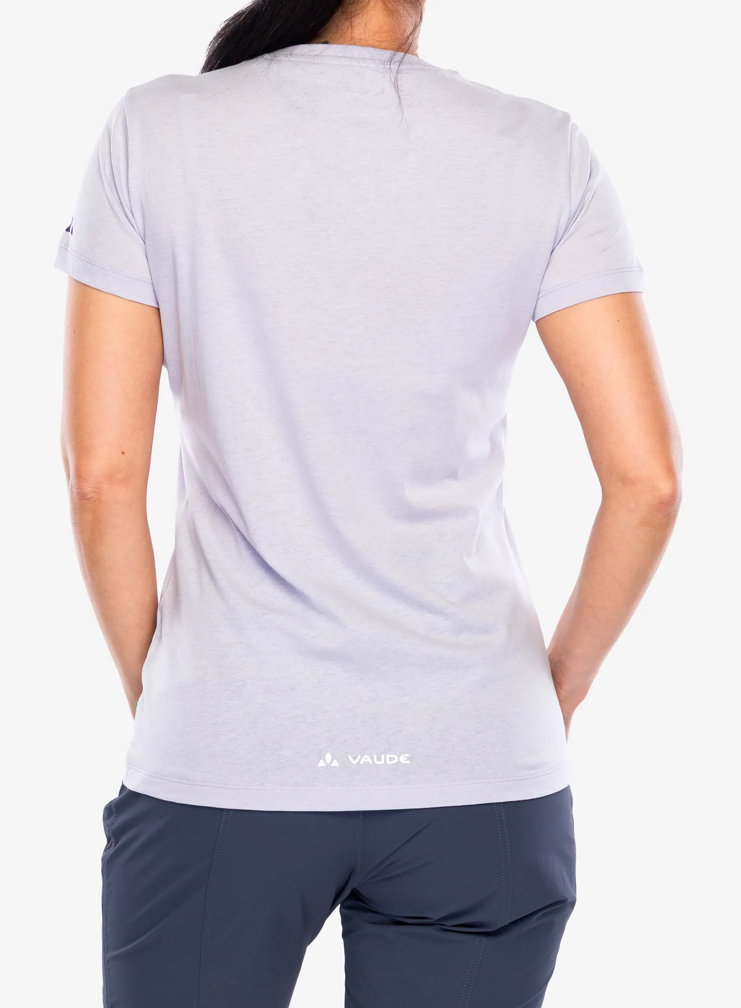 Tricou cu imprimeu femei Vaude Cyclist T-Shirt V - lavender