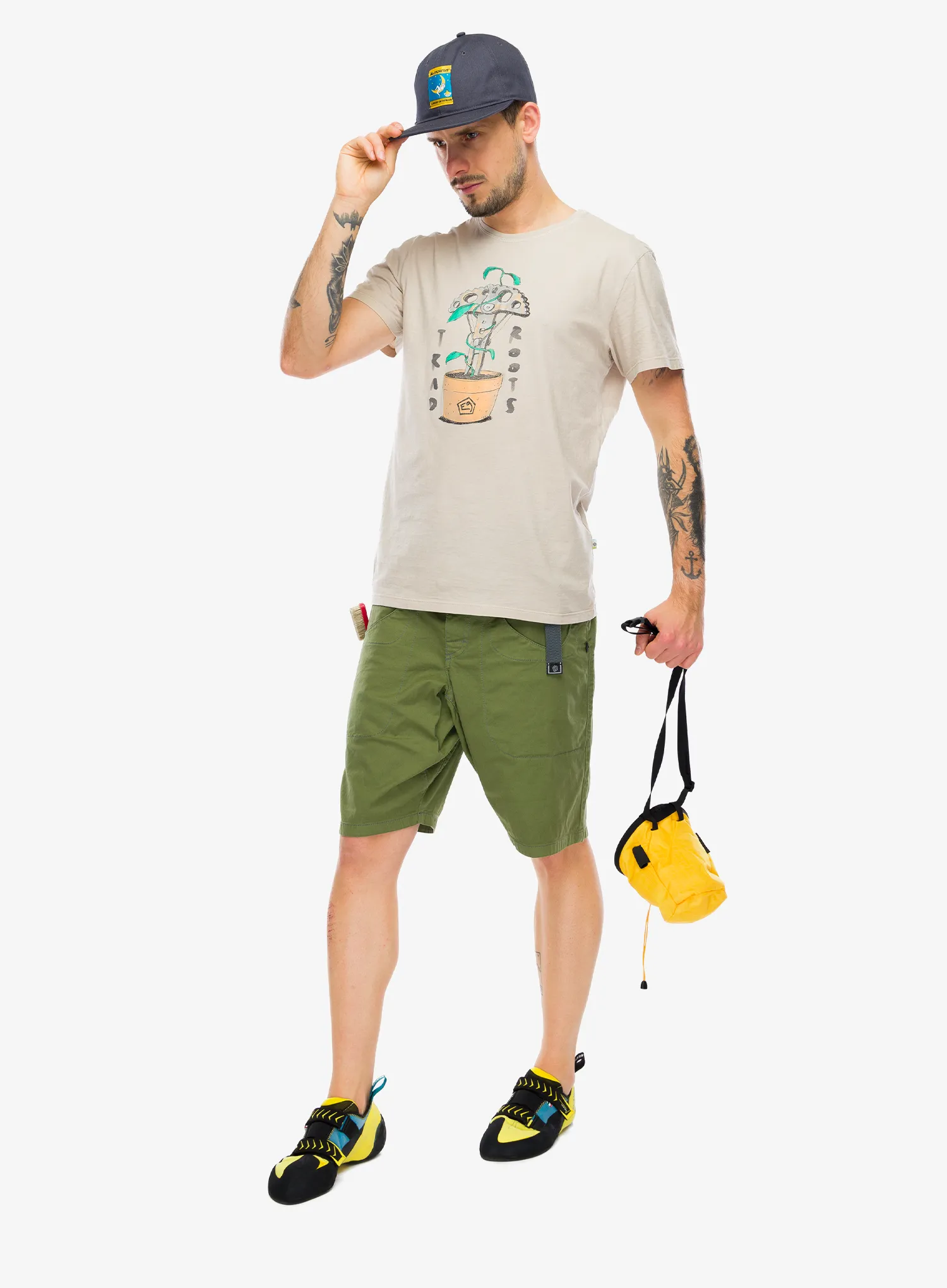 Tricou cu imprimeu E9 Troots - oat