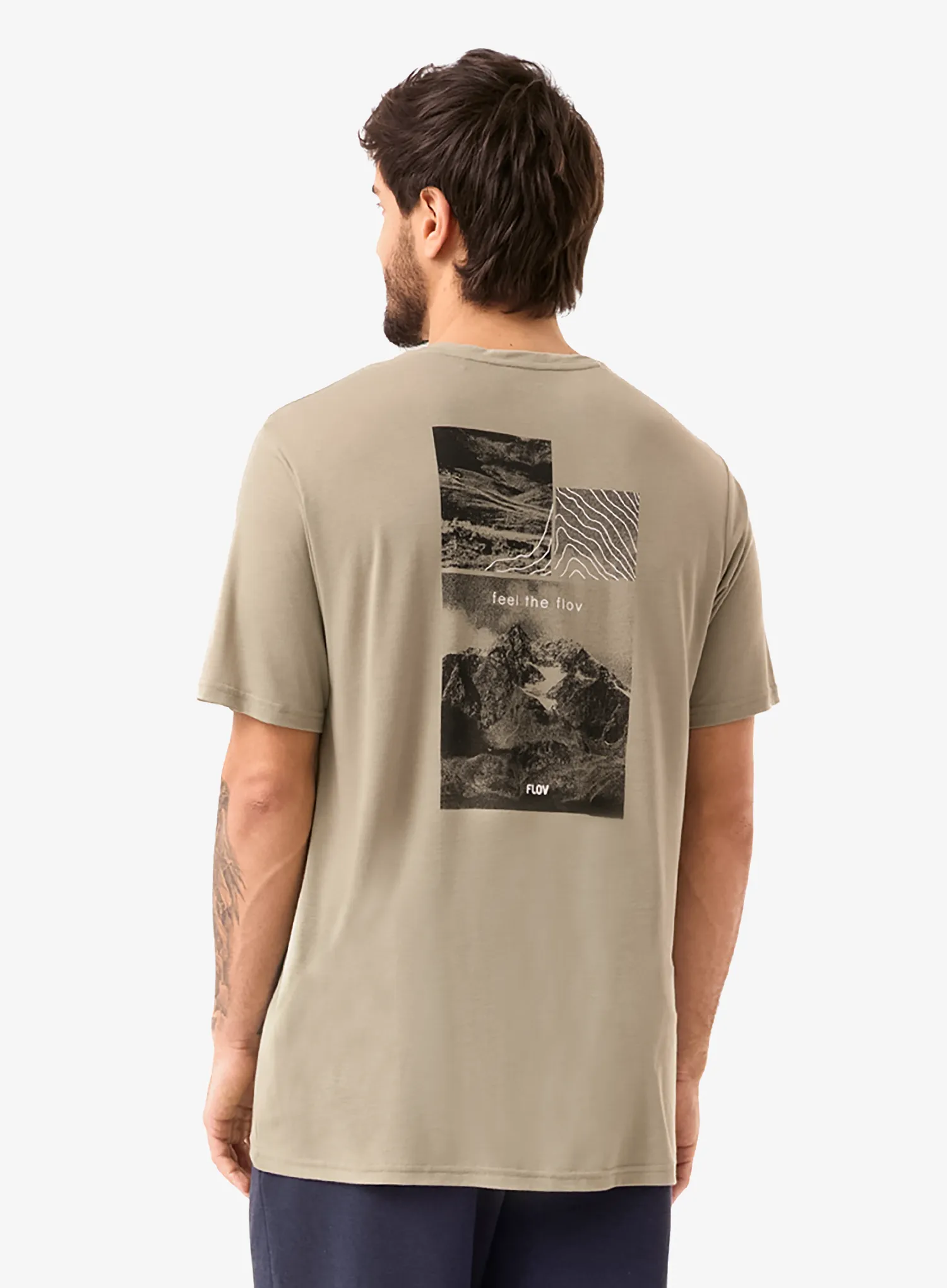Tricou cu imprimeu Flov Morro - green/dark grey