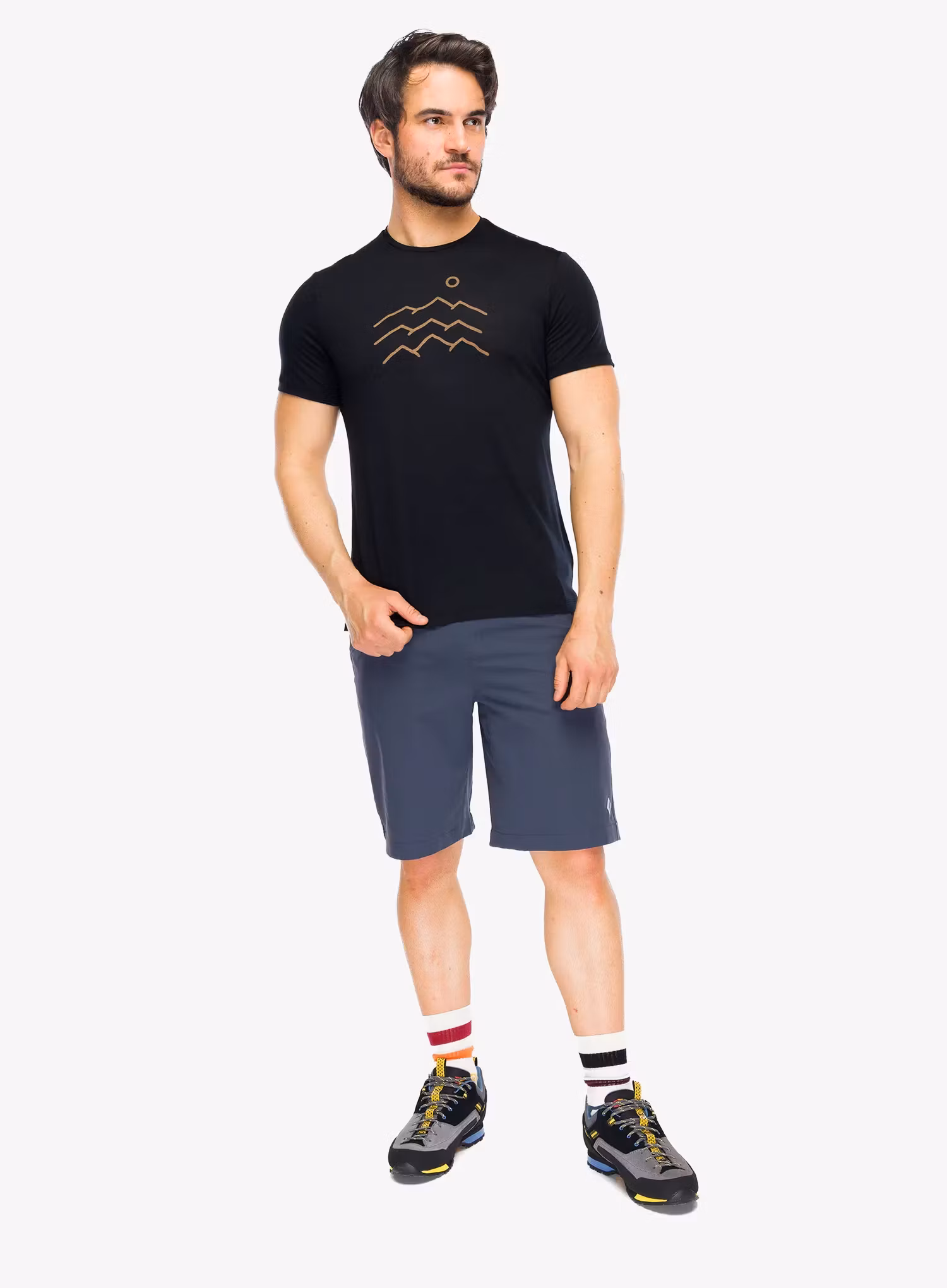 Tricou cu imprimeu Icebreaker Merino 125 Cool-Lite Sphere SS Tee Across - black