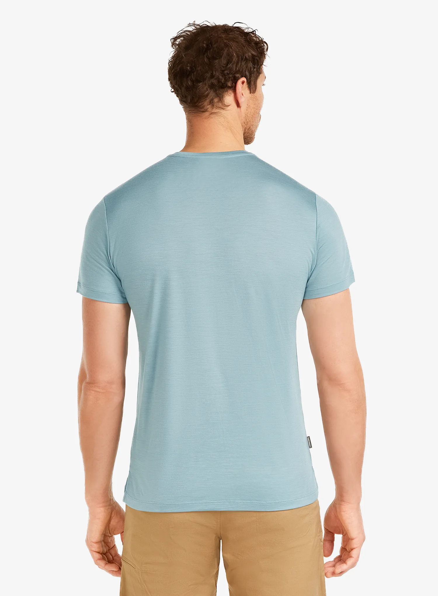 Tricou cu imprimeu Icebreaker Merino 125 Cool-Lite Sphere SS Tee Across - flint blue