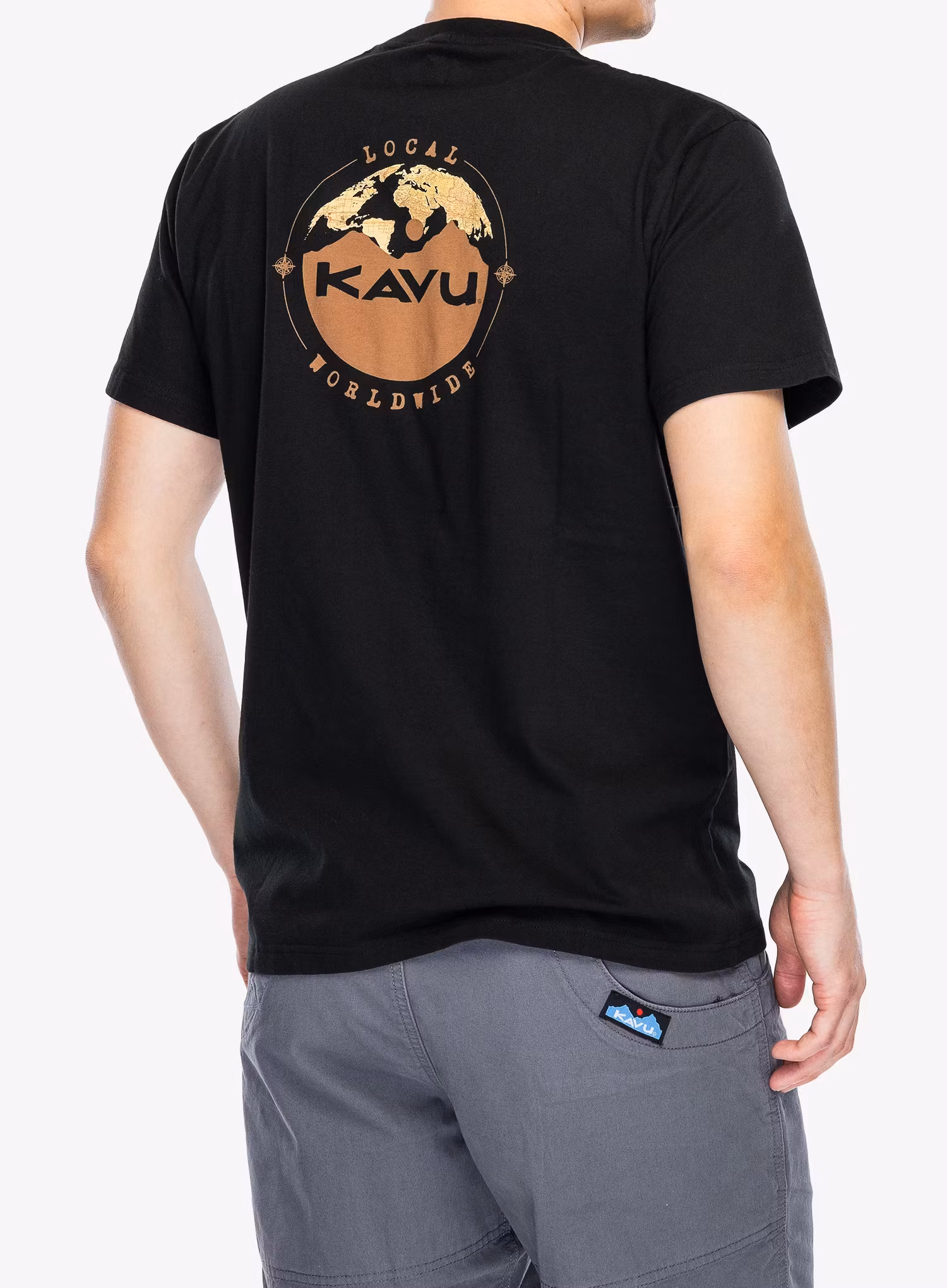 Tricou cu imprimeu Kavu Globalize - black