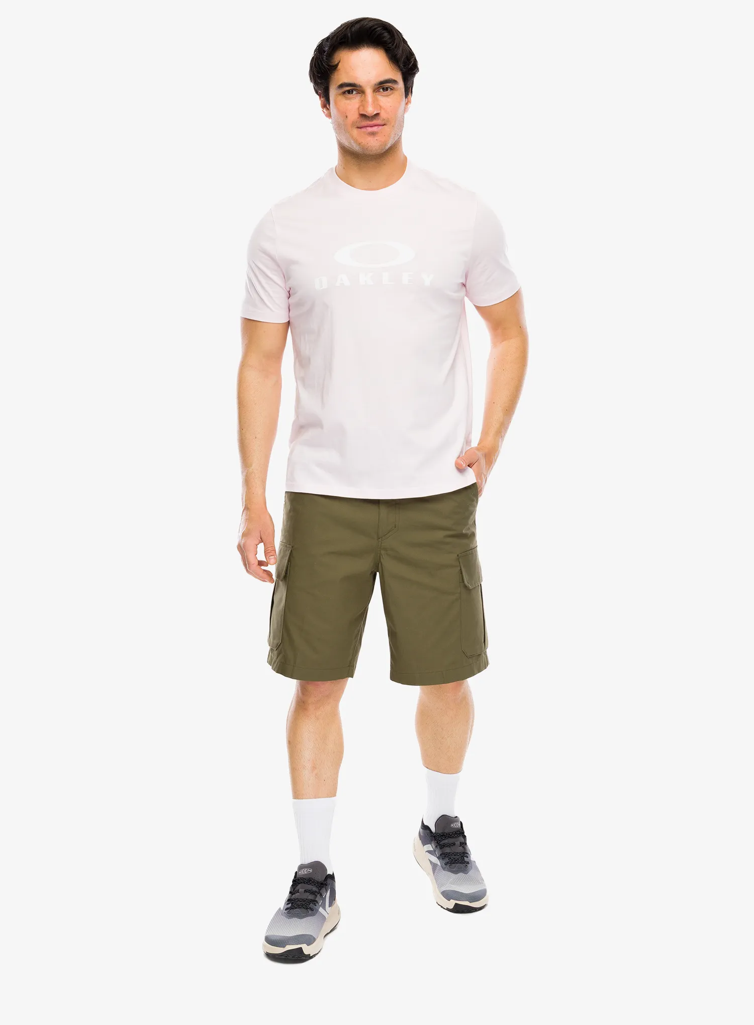 Tricou cu imprimeu Oakley O Bark 2.0 - faded pink