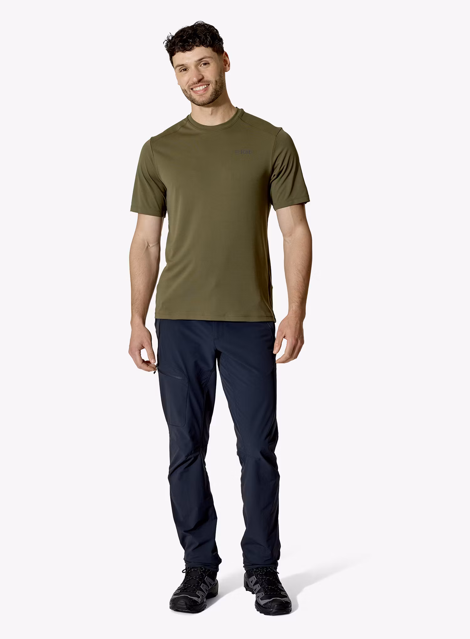 Tricou cu imprimeu Rab Force Stamp Tee - olive