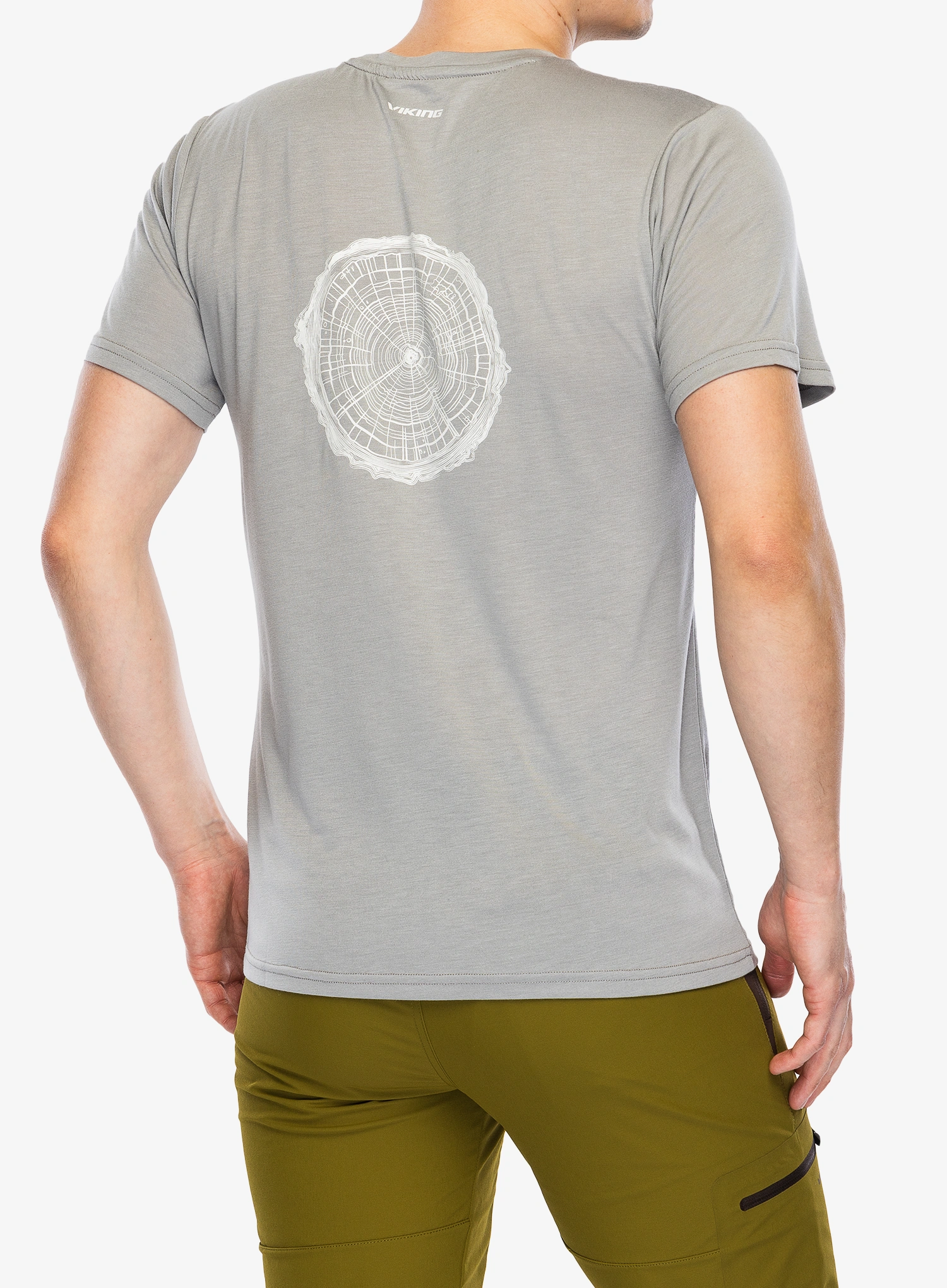 Tricou cu imprimeu Viking Rune Bamboo - light grey