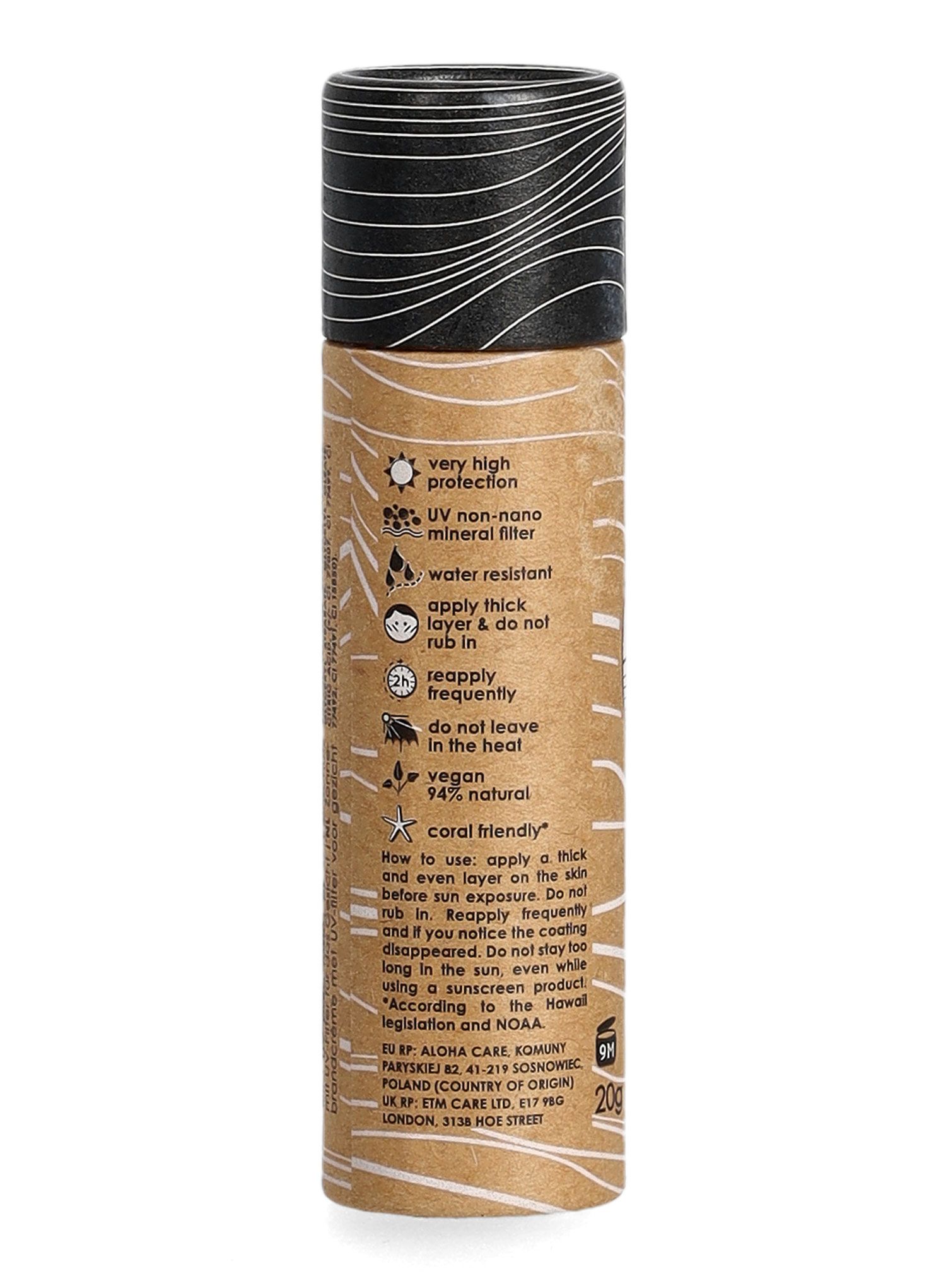 Crema cu filtru Aloha Care Aloha Sun Stick SPF 50+ 20 g - white